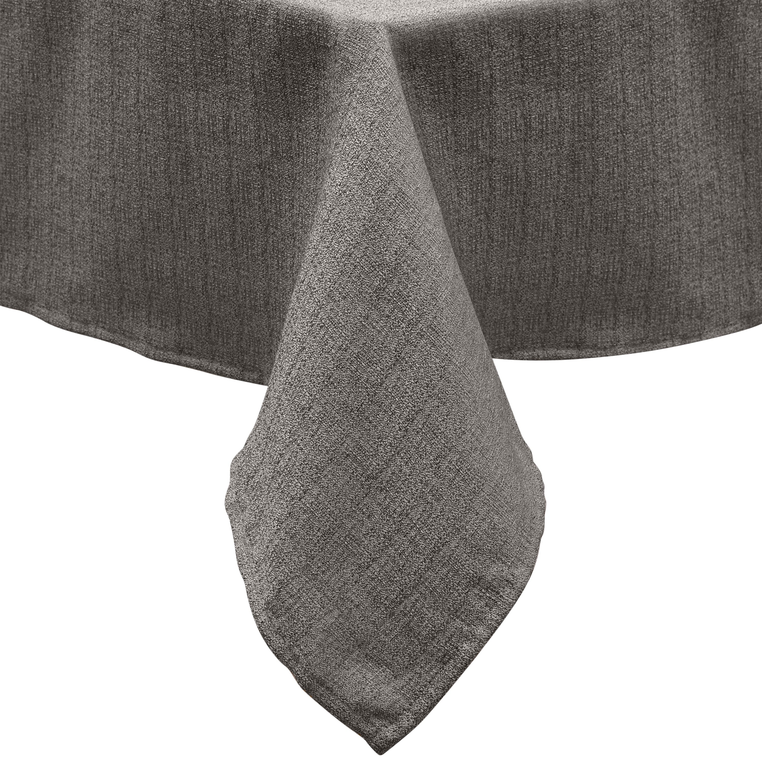 Home Details Chic & Rustic 70"x 144" Rectangle Polyester Tablecloth in Silver