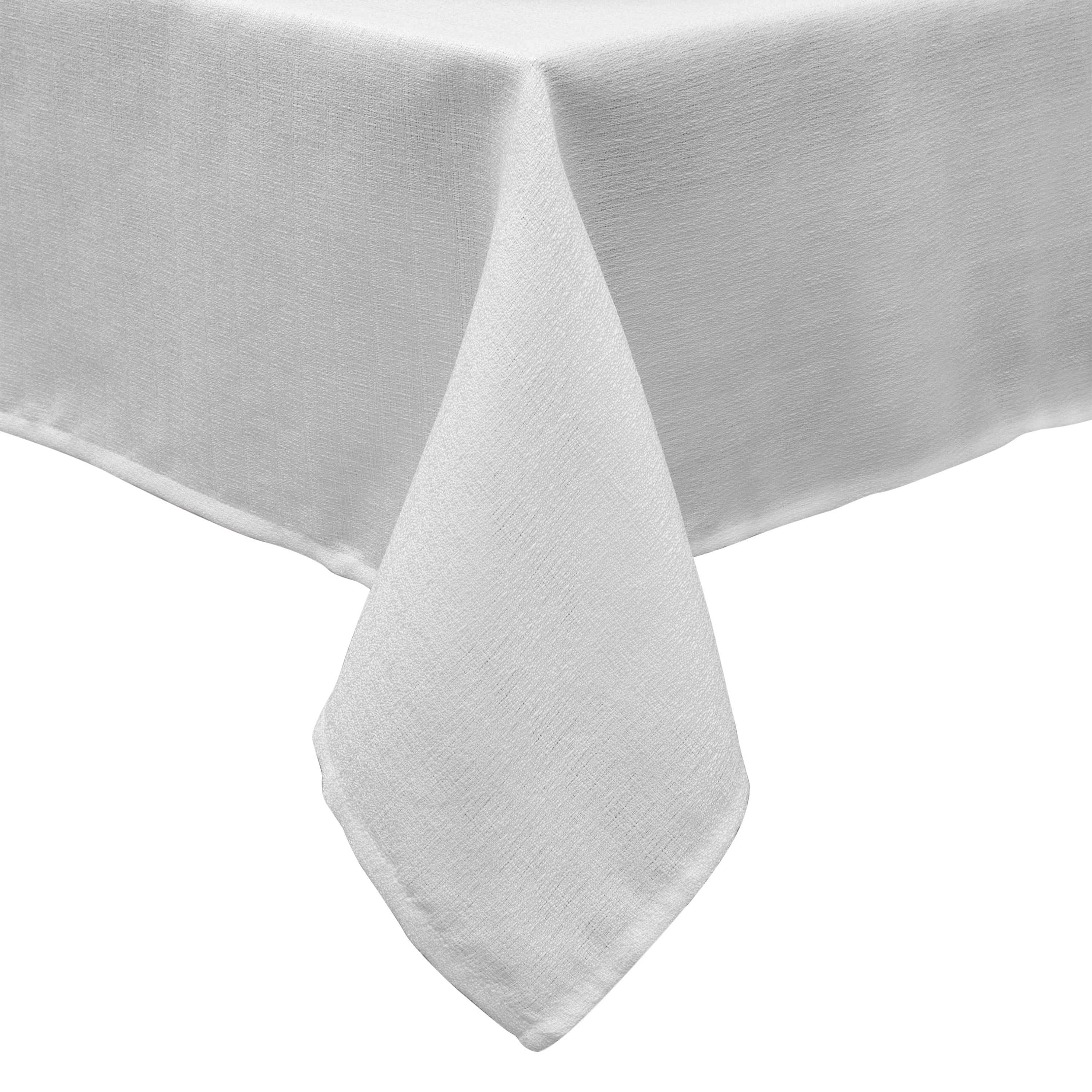 Home Details Chic & Rustic 70"x 144" Rectangle Polyester Tablecloth in Silver