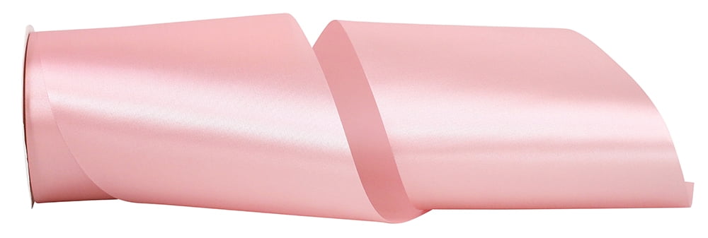JAM Paper All Occasion Flamingo Pink Polyester Allure Single Face Satin Ribbon, 1800" x 6"