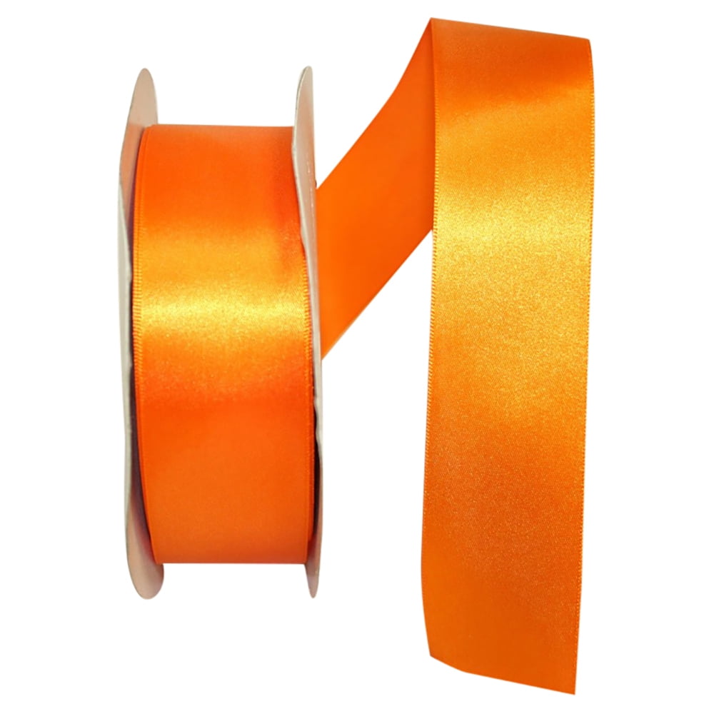Reliant Ribbon Single Face Satin All Occasion Tan Polyester Ribbon, 3600" x 0.62"