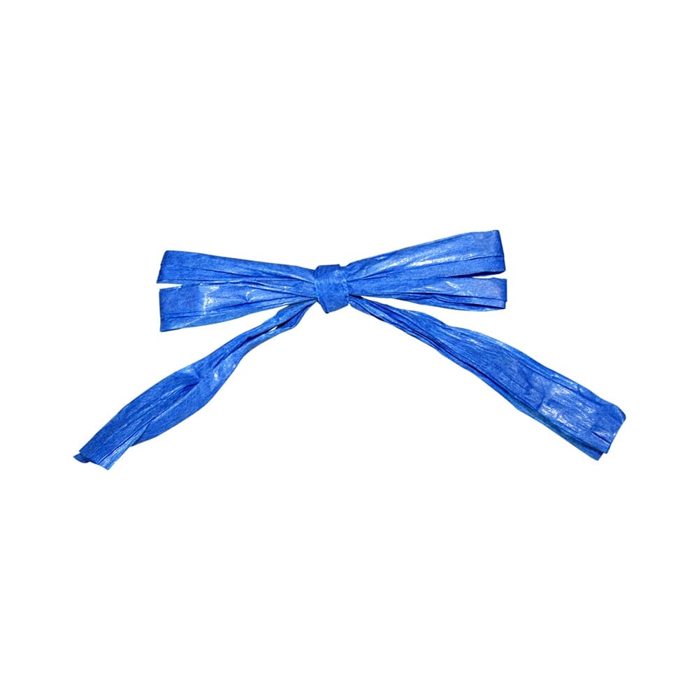 JAM Paper Raffia Twist Tie Bows, Turquoise, 1/4 inch, 100/Pack