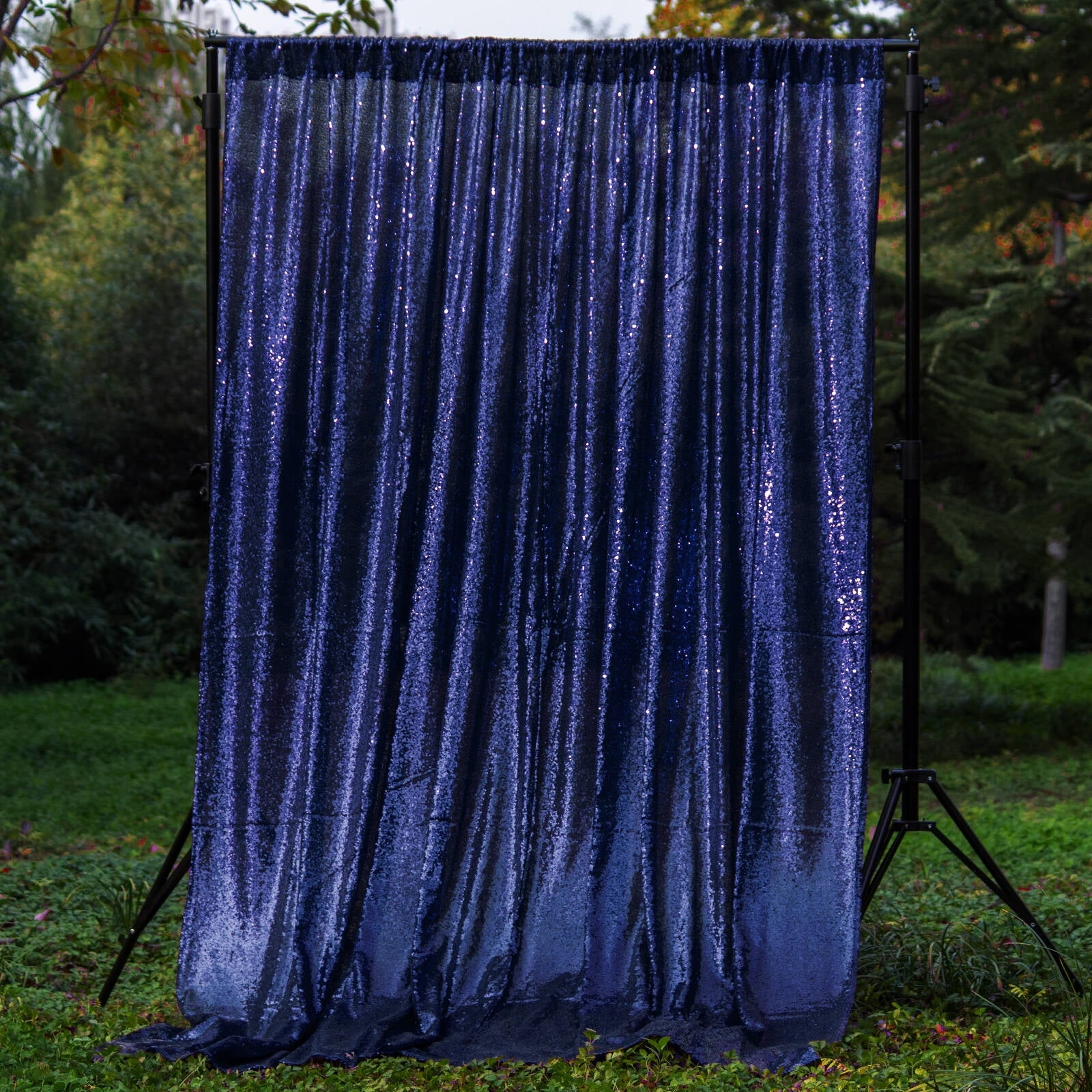 JYFLZQ Champagne Sequin Backdrop Curtain 8ft x 8ft Glitter Photo Booth Backdrop for Party