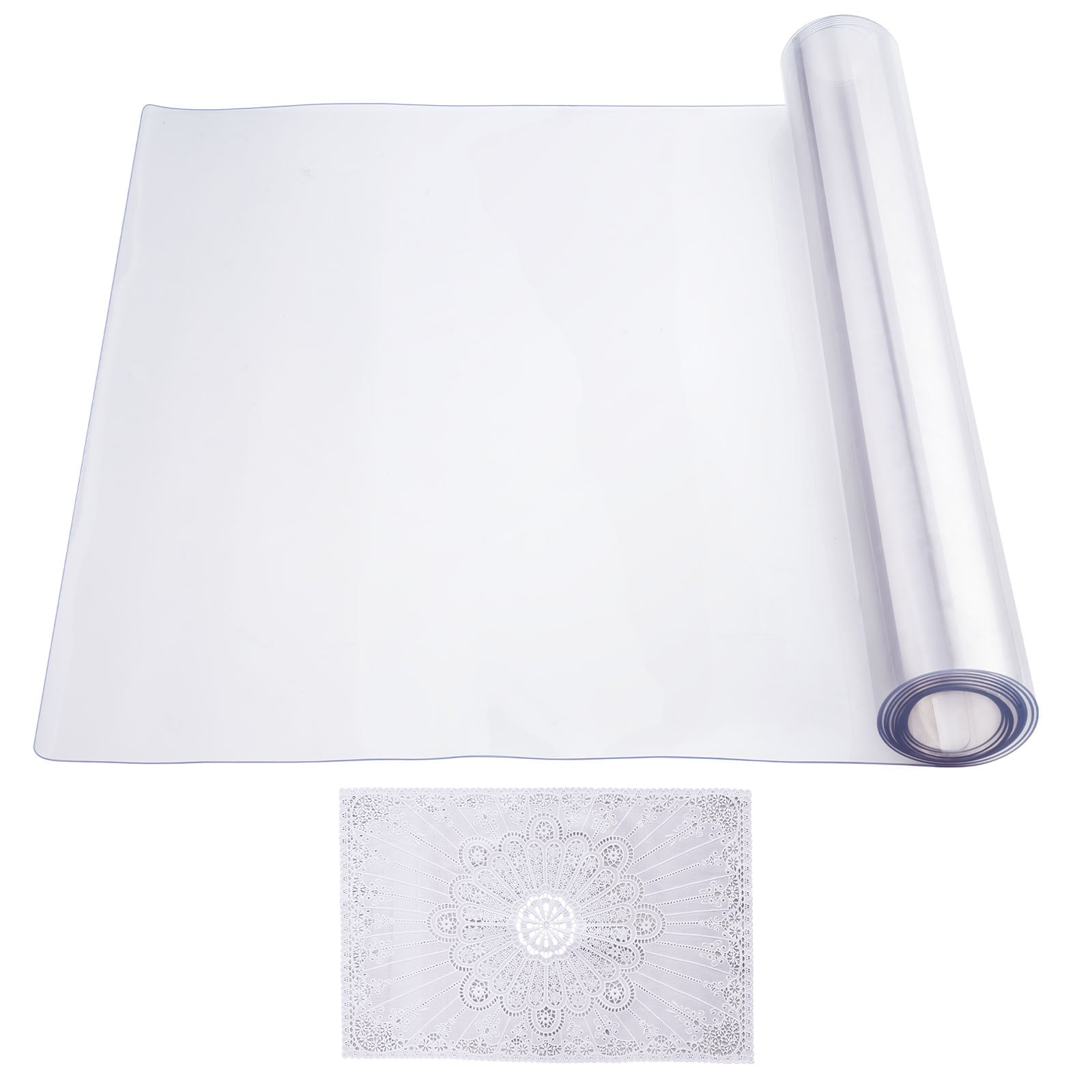 KFFKFF Frosted Desk Protector, 36x60 in, 1.5mm Thick, Rectangle, PVC, Water-Resistant & Simple to Clean, Ideal for Office, Dining, or Nightstand