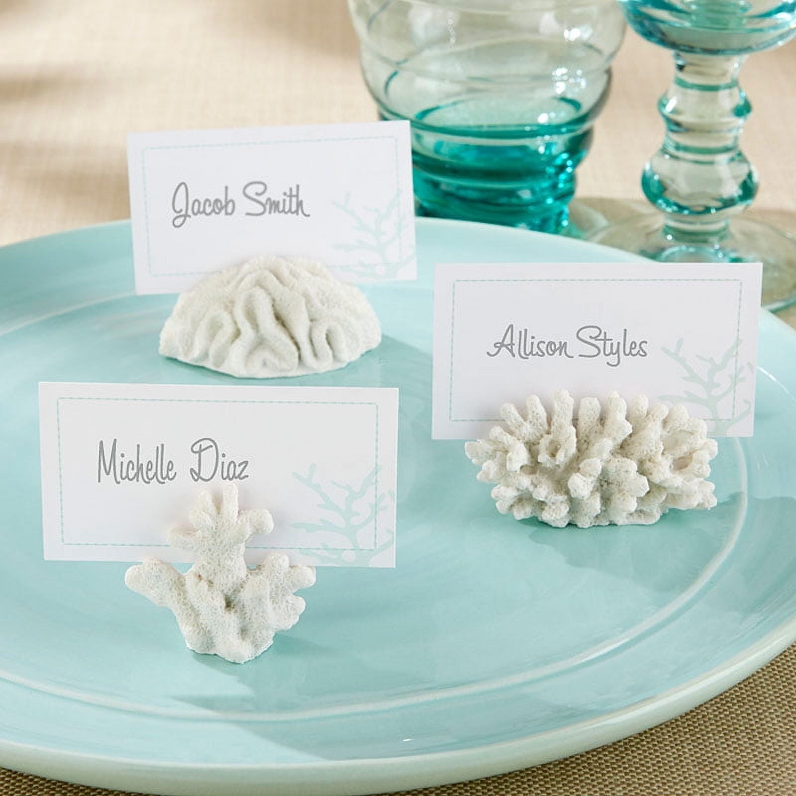 Kate Aspen Seven Seas Coral Place Card/Photo Holder (4 Sets of 6, 24pcs) - Table Décor and Displays Table Assignments at Weddings, Bridal Showers, Baby Showers, Birthdays or Any Other Celebration