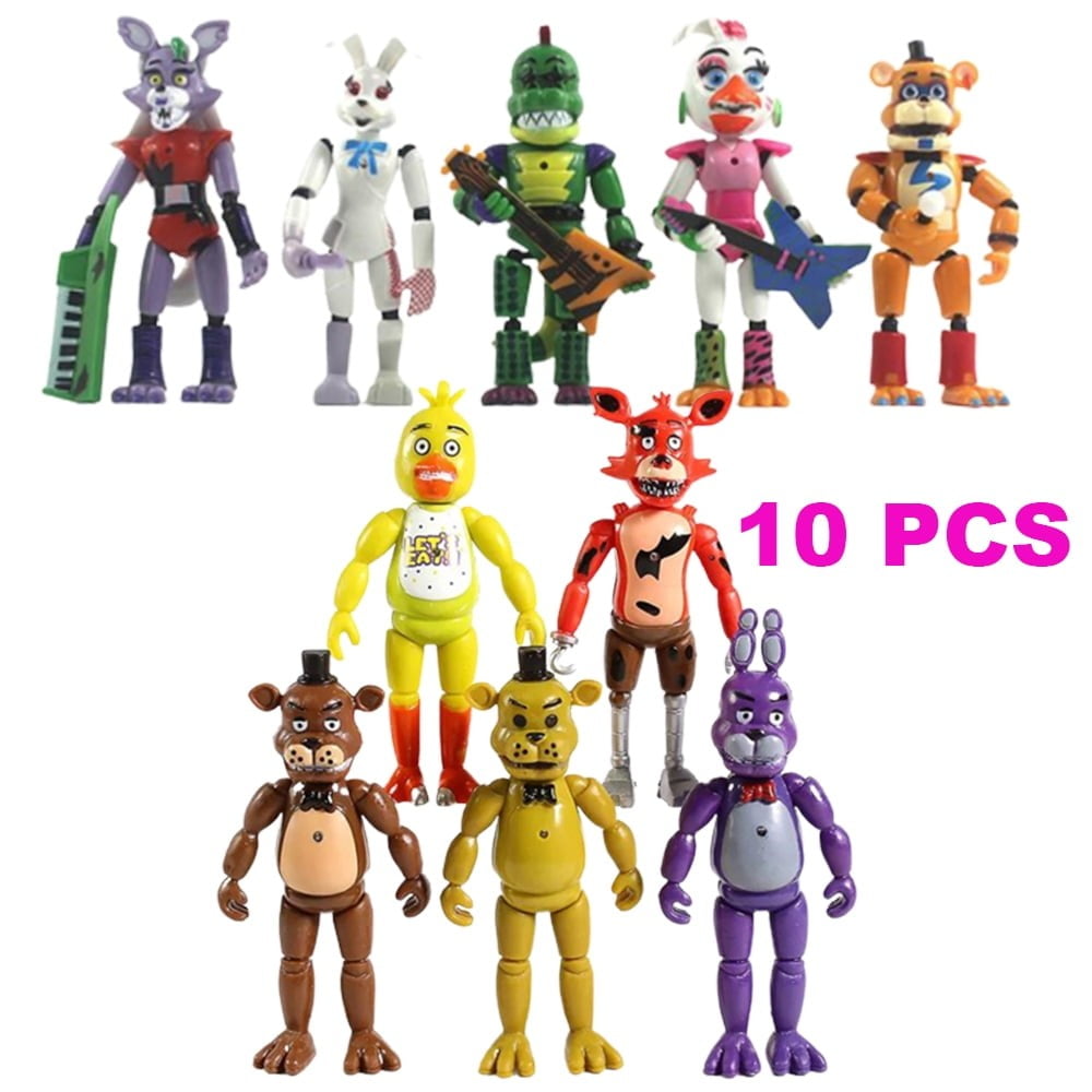 Kdfny FNAF Action Figures 17 Pcs Five Nights at Freddy's Movable Joints Collectible Toys | Colorful Game Figures, Cake Toppers & Gifts for Kids & Fans