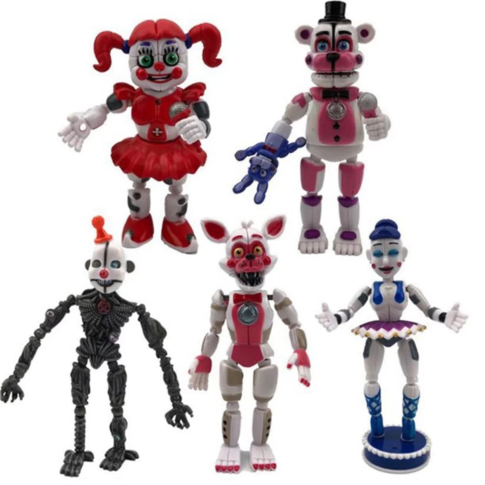 Kdfny FNAF Action Figures 17 Pcs Five Nights at Freddy's Movable Joints Collectible Toys | Colorful Game Figures, Cake Toppers & Gifts for Kids & Fans