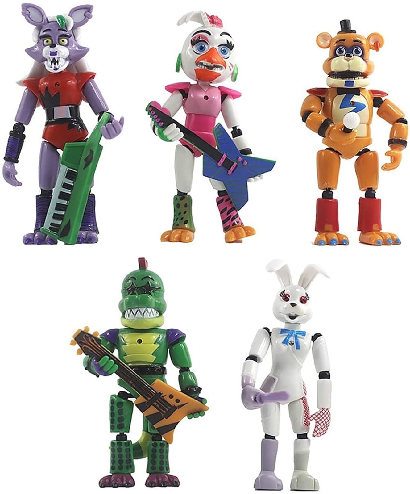 Kdfny FNAF Action Figures 17 Pcs Five Nights at Freddy's Movable Joints Collectible Toys | Colorful Game Figures, Cake Toppers & Gifts for Kids & Fans