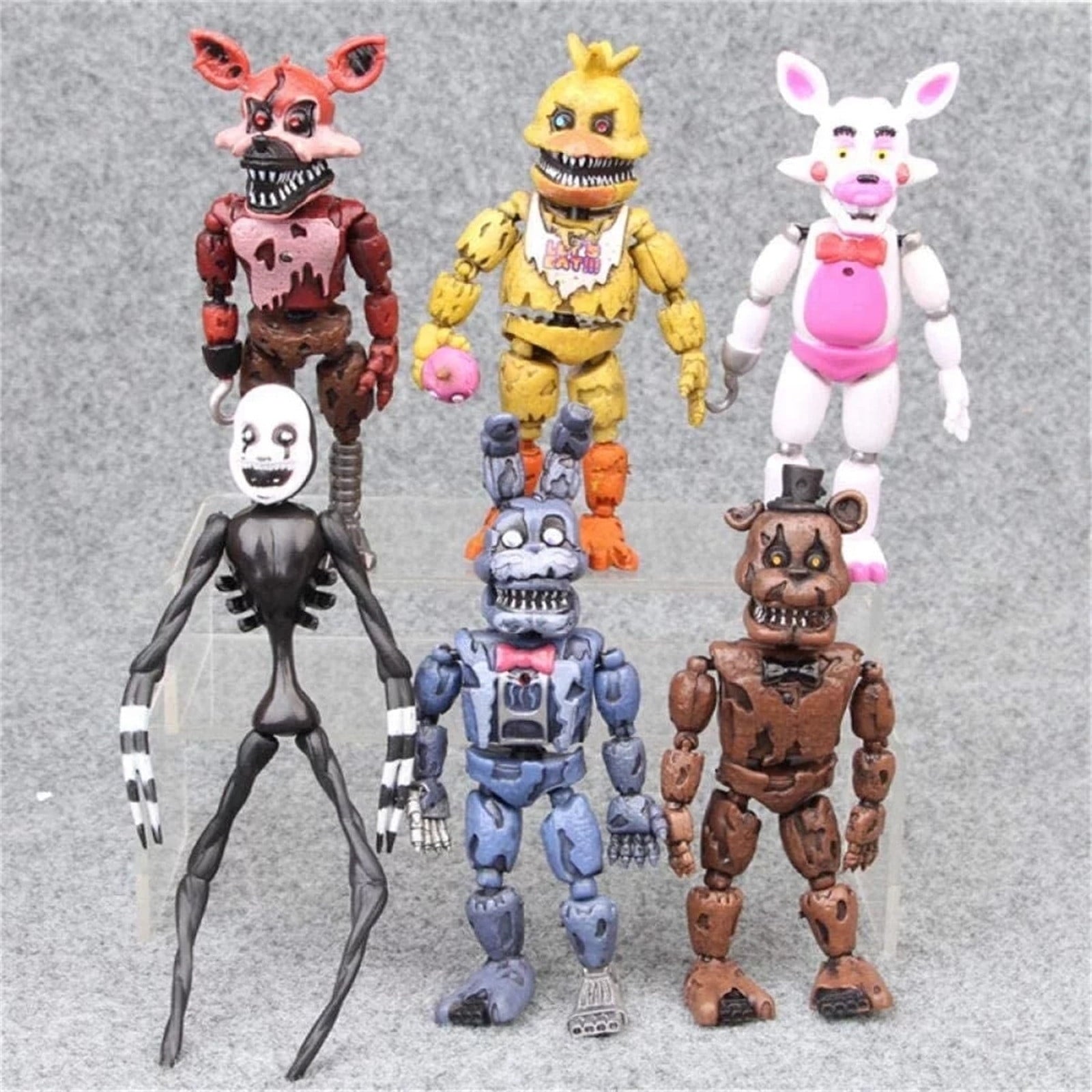 Kdfny FNAF Action Figures 17 Pcs Five Nights at Freddy's Movable Joints Collectible Toys | Colorful Game Figures, Cake Toppers & Gifts for Kids & Fans