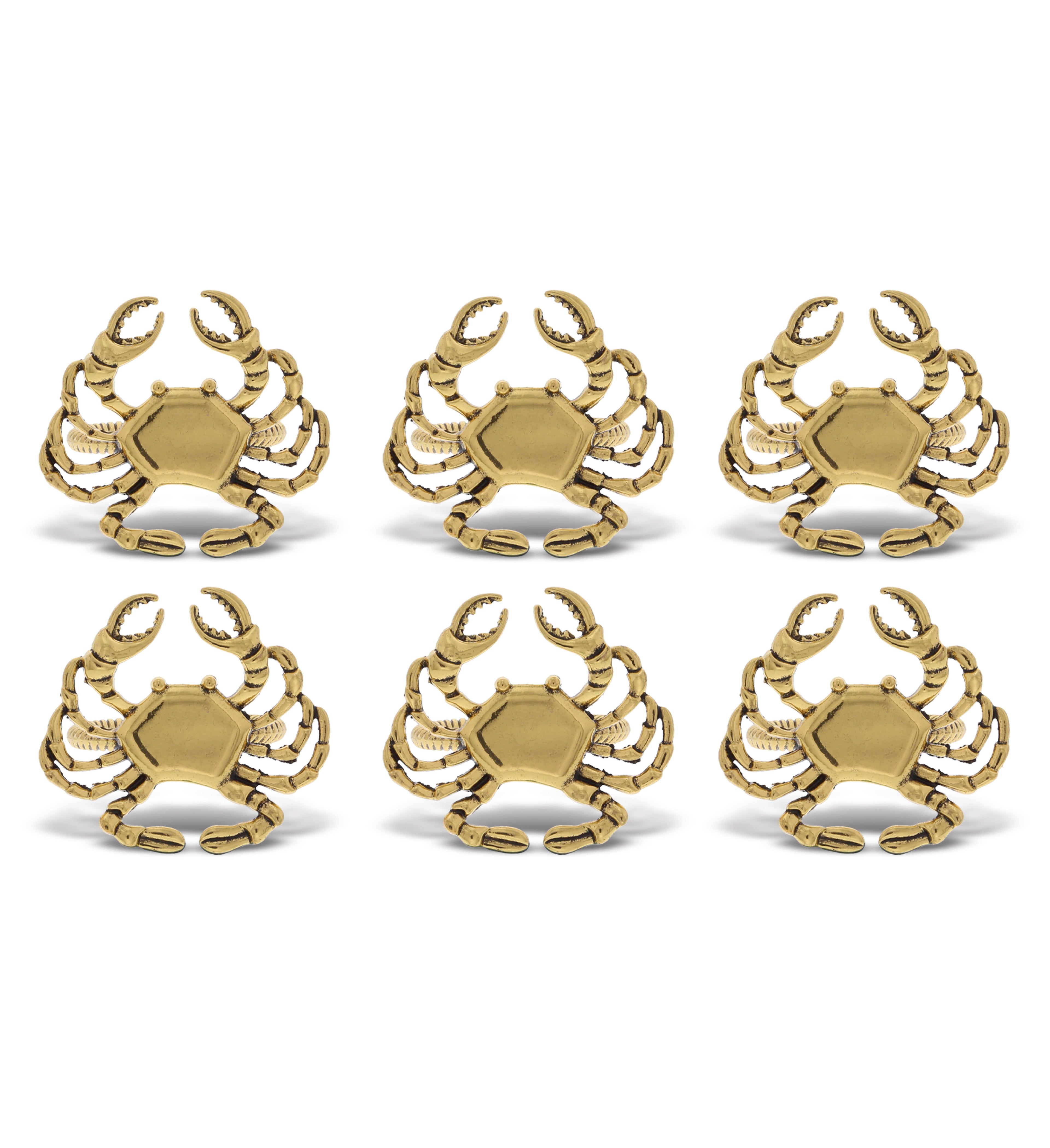 KitchaBon Gold Napkin Rings Set of 6, Table Setting Centerpiece Decor Napkins Ring Holders, Napkin Ring Packs for Family Holiday Dinner, Fancy Banquet & Wedding Decorations for Reception- Rooster