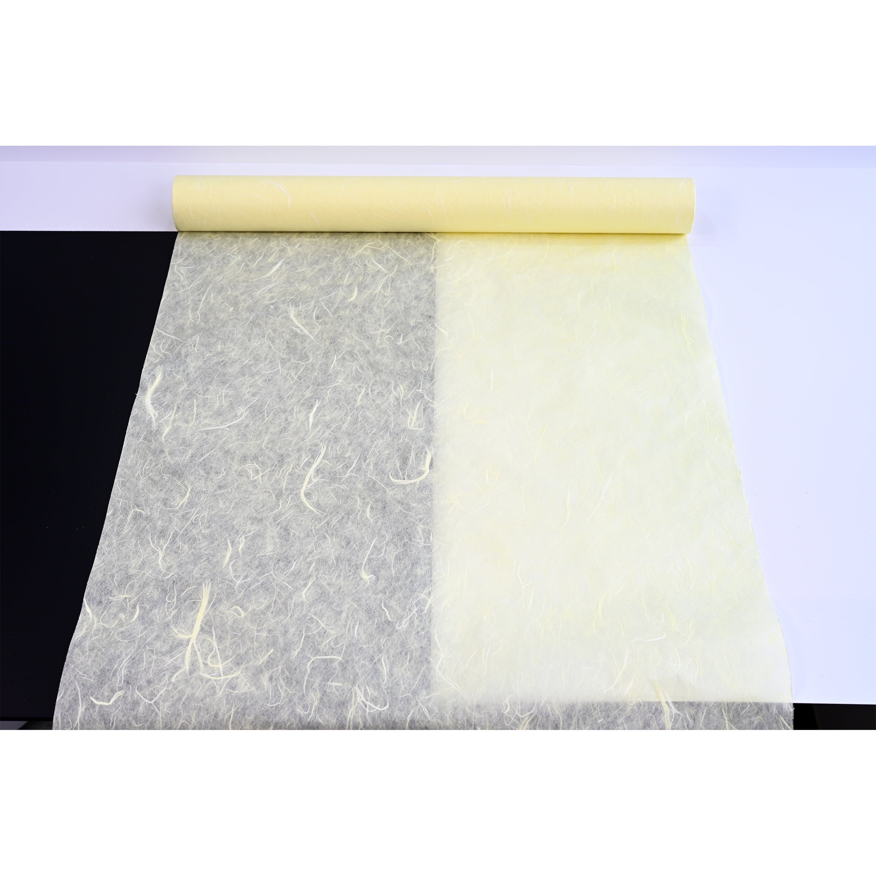 Korean Paper Hanji Natural Mulberry Fiber Texture Gift Wrapping Packaging Decorative Wallpaper UnYongJi Roll White 54Cm x 20m (21.3 x 787.4 Inches)