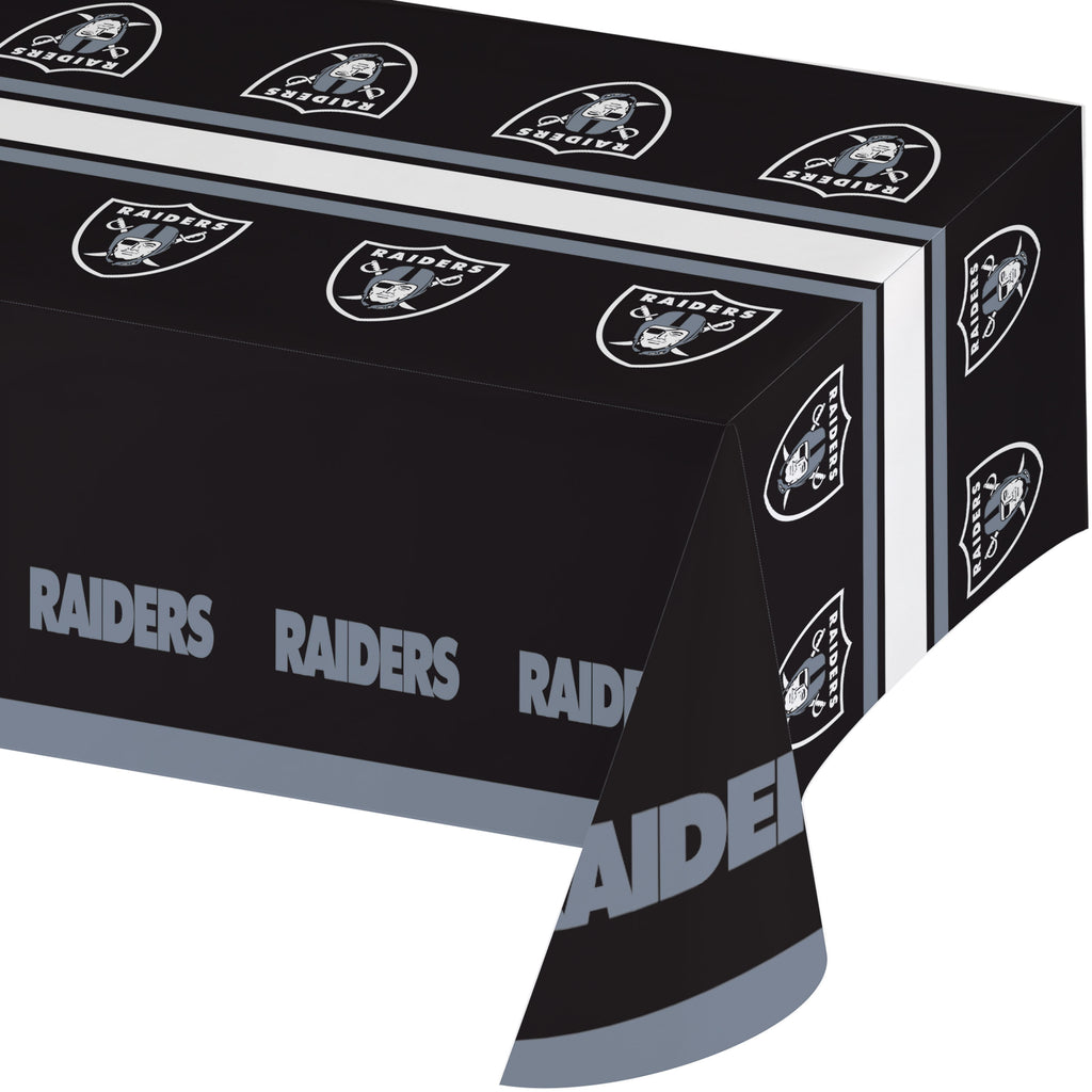 Las Vegas Raiders Plastic Tablecloths, 3 Count