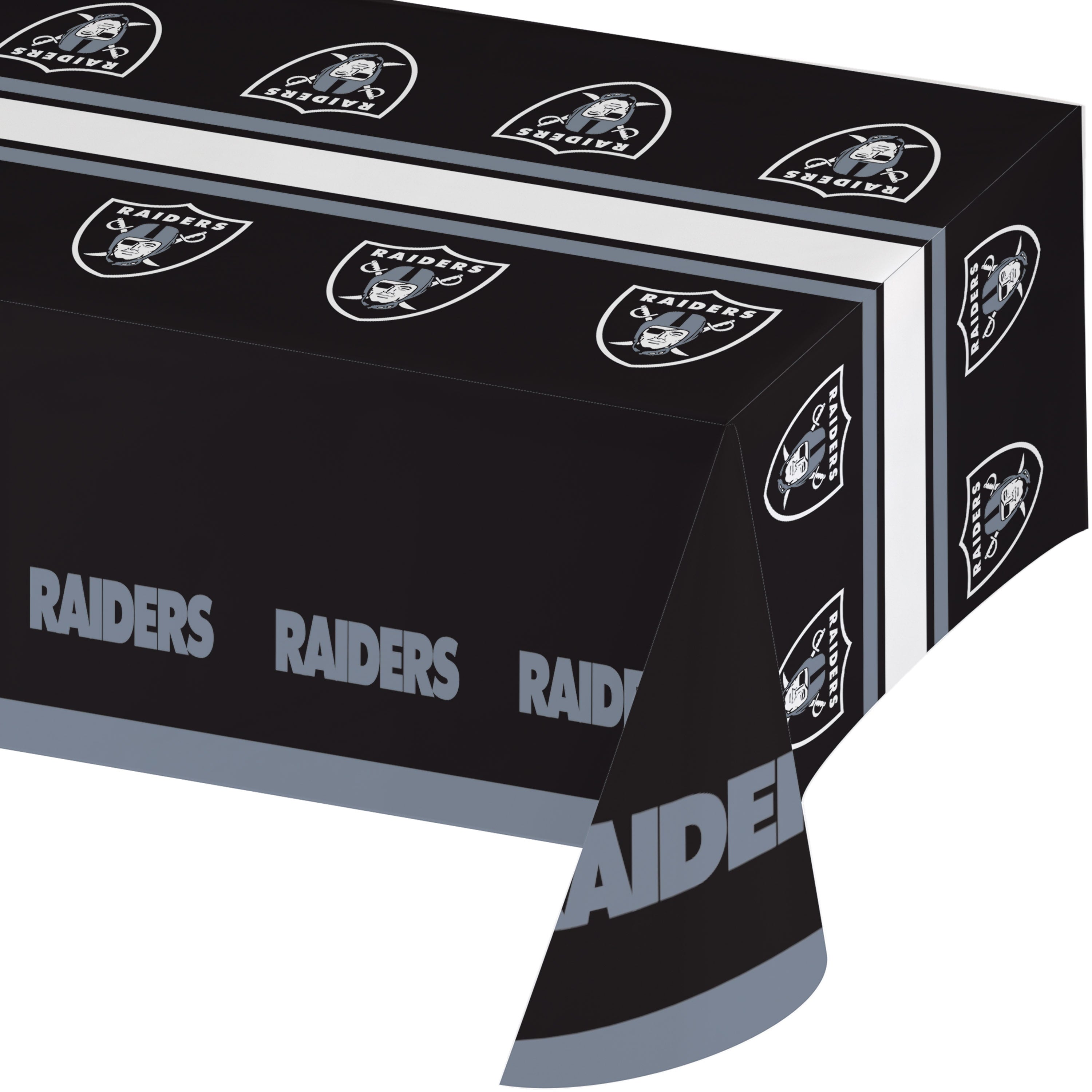 Las Vegas Raiders Plastic Tablecloths, 3 Count