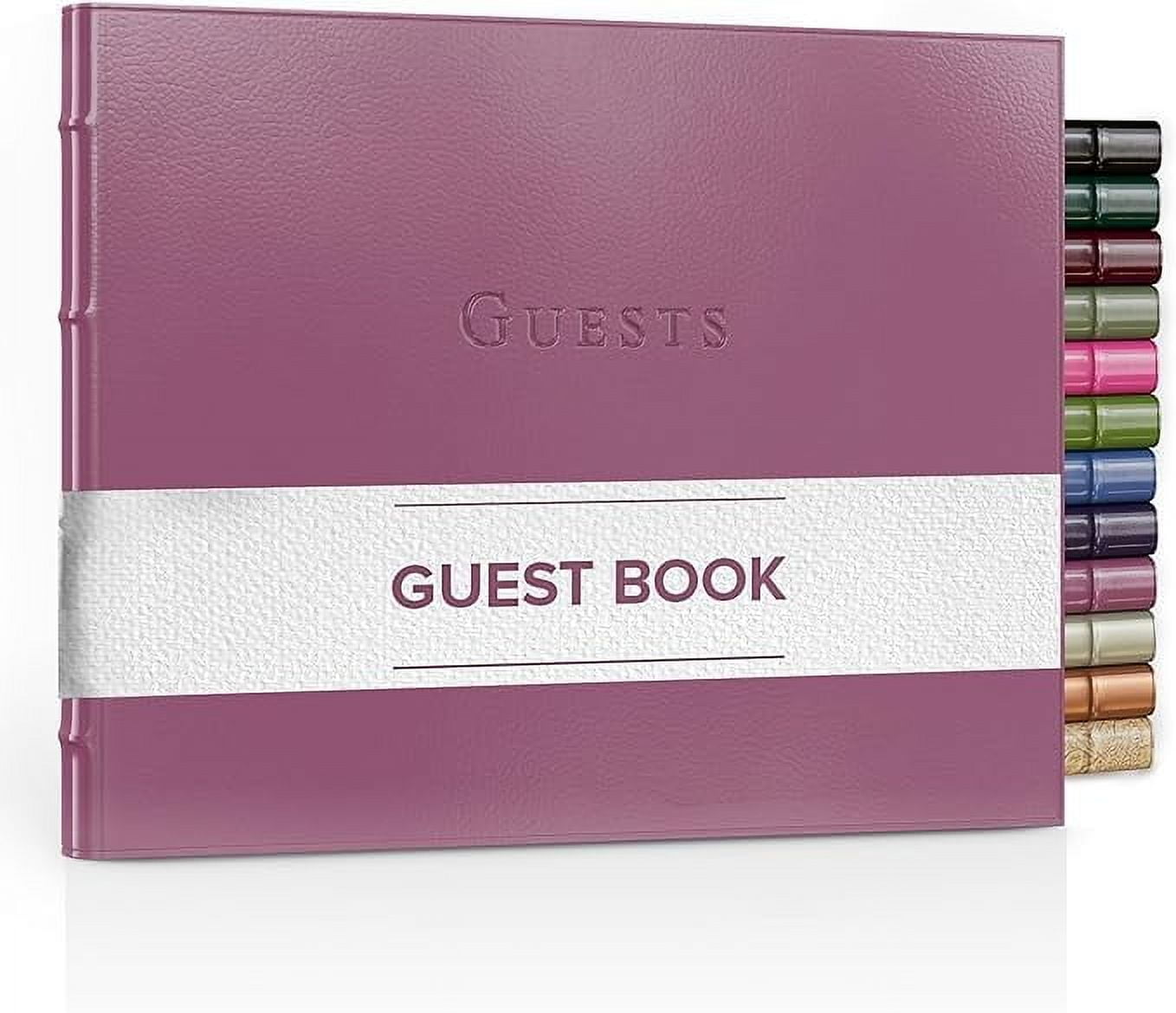 Gallery Leather Guest Book - Freeport Metallic Gold - 7" x 9"