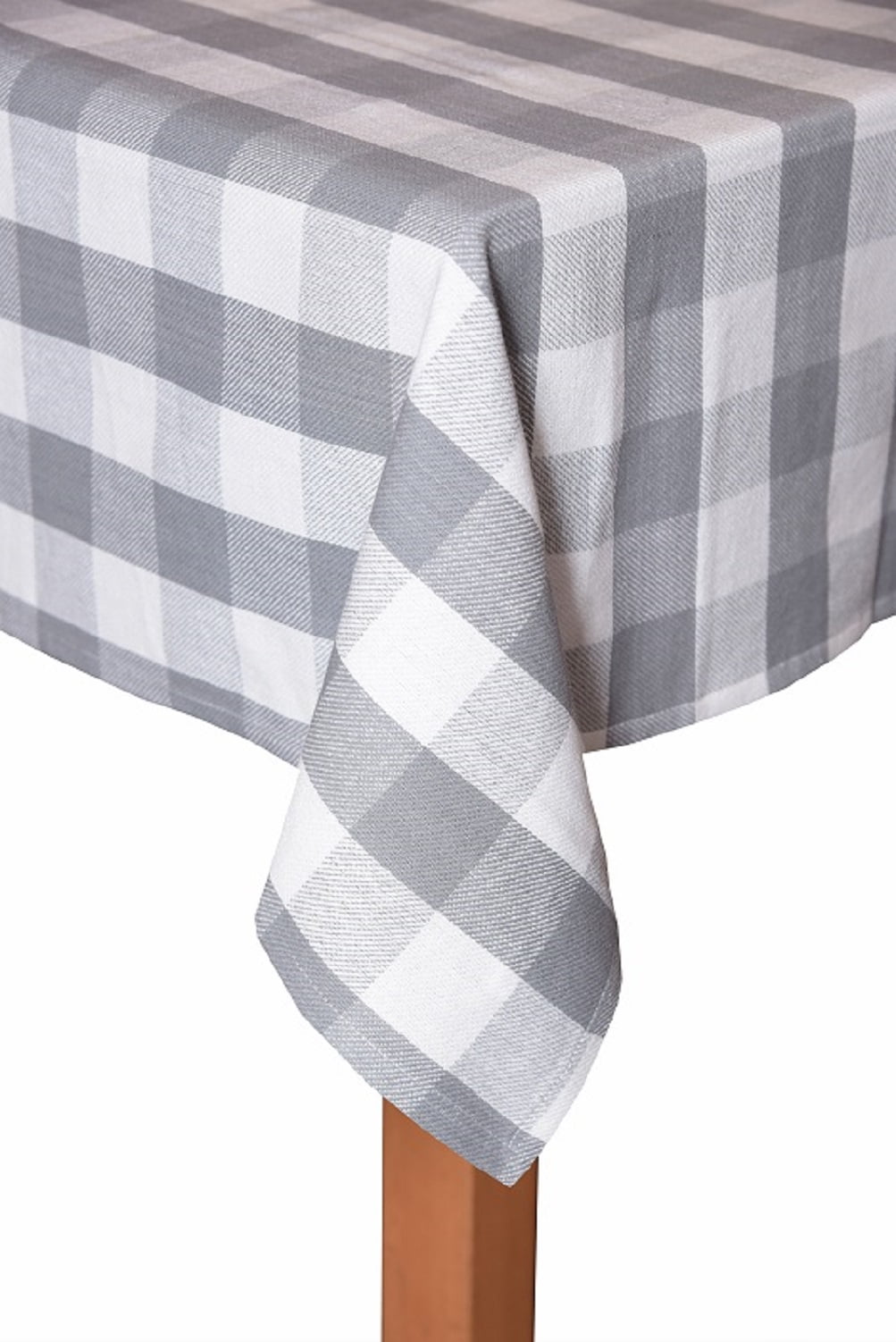 Farm Check Blue 100% Cotton Tablecloth 60"X84"