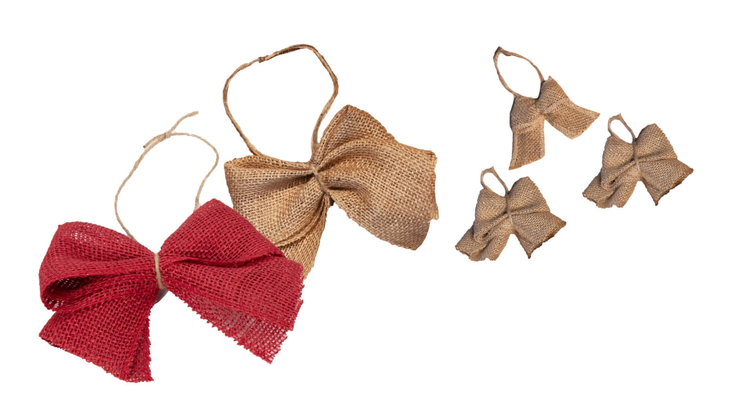 Love, Laugh, Craft Holiday Burlap Bows Craft Bow Sets Kit, 100 Bows, Precut Ribbon, Multi-Color