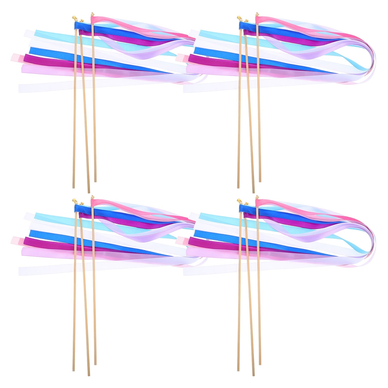 Masteelf 30pcs Wedding Ribbon Sticks Ribbon Streamer Wand for Wedding Party Wedding Accessories Wedding Exit Streamers Party Ribbon Wand Wedding Ribbon Decor