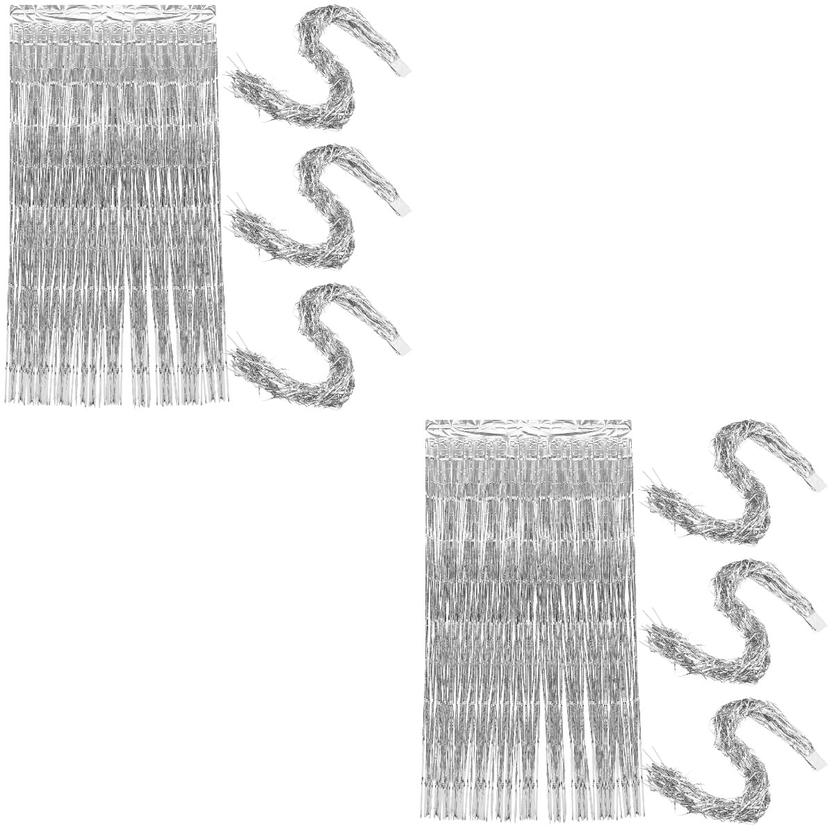 Masteelf 8 pcs  Foil Curtains Party Curtain Streamers Birthday Party Decoration Background Photo Props