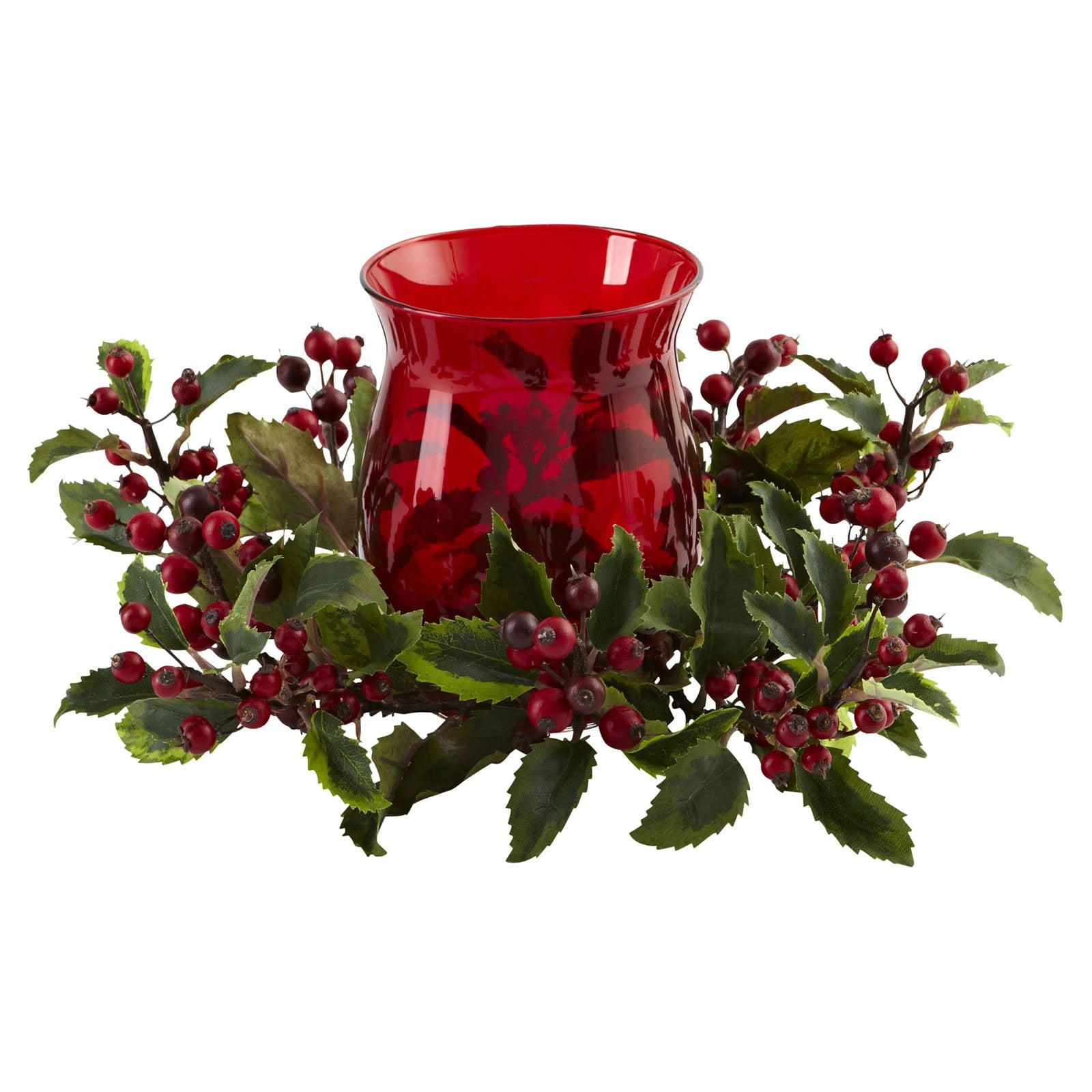 Nearly Natural Holly Berry Candelabrum