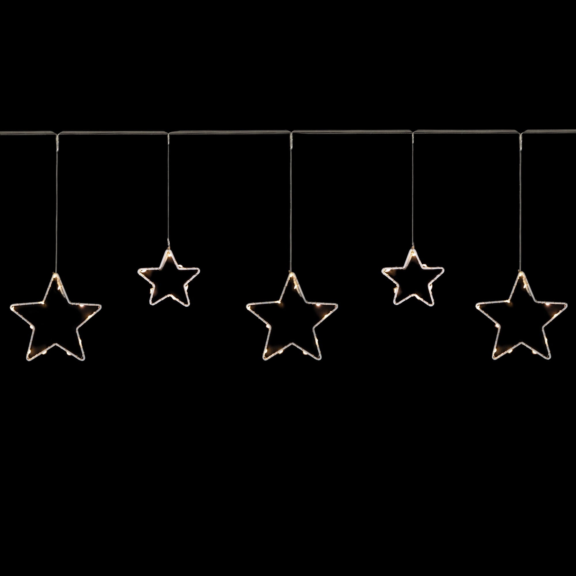 Northlight LED Lighted Stars Christmas Garland, 4ft, Warm White Lights