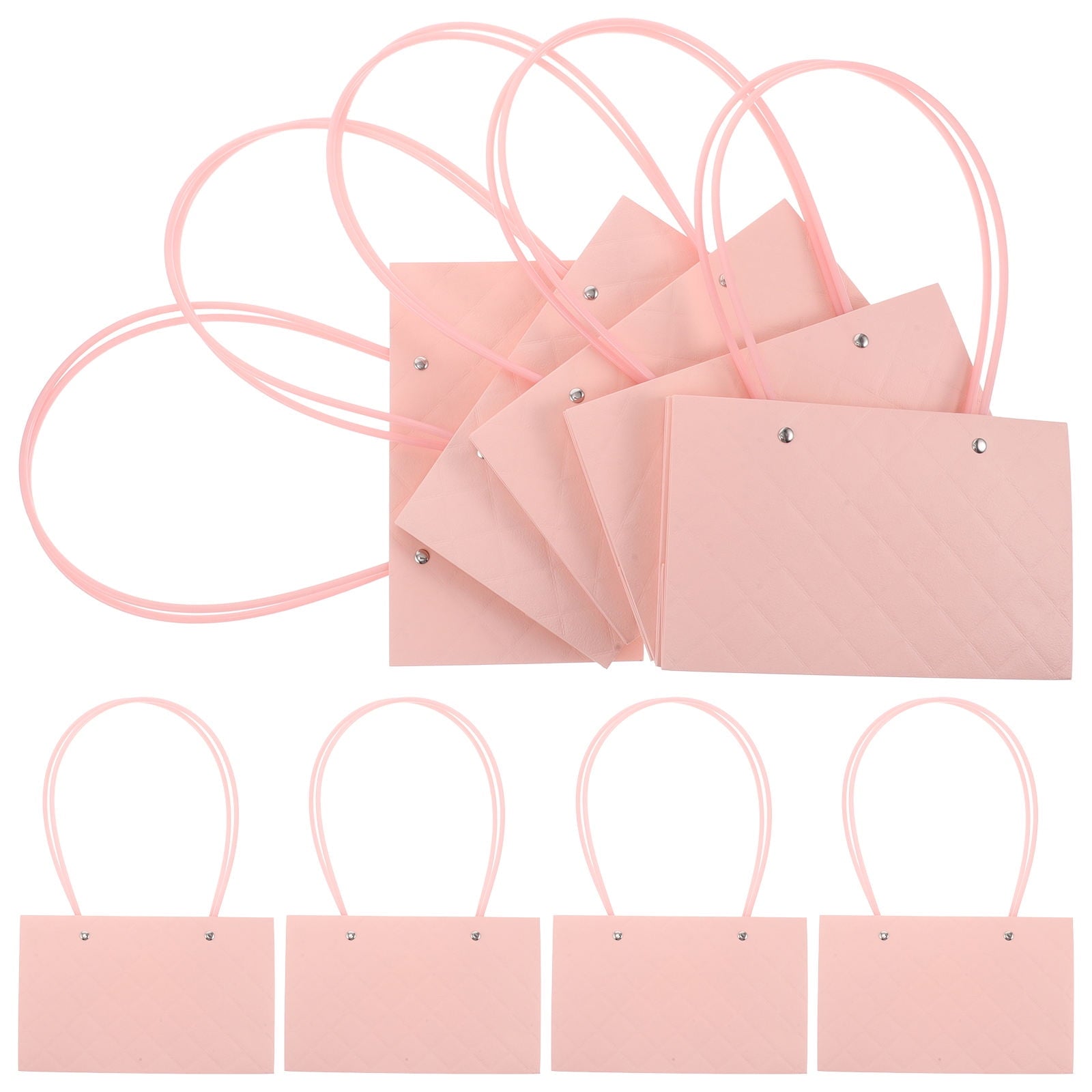 OUNONA  10 Pcs behind Door Wrapping Paper Organizer Boxes for Flowers Arrangements Pink