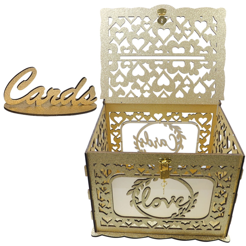 OUNONA Wedding Card Holder Anniversary Boxes Bridesmaid Cute with Lids