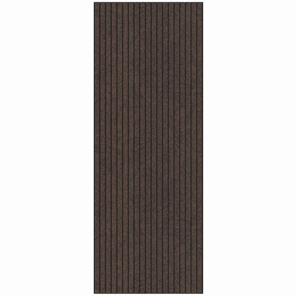 Ottomanson Non-Slip Hallway Runner Rug 2' x 9' Indoor/Outdoor Custom Size Utility Carpet for Garage, Brown Ribbed