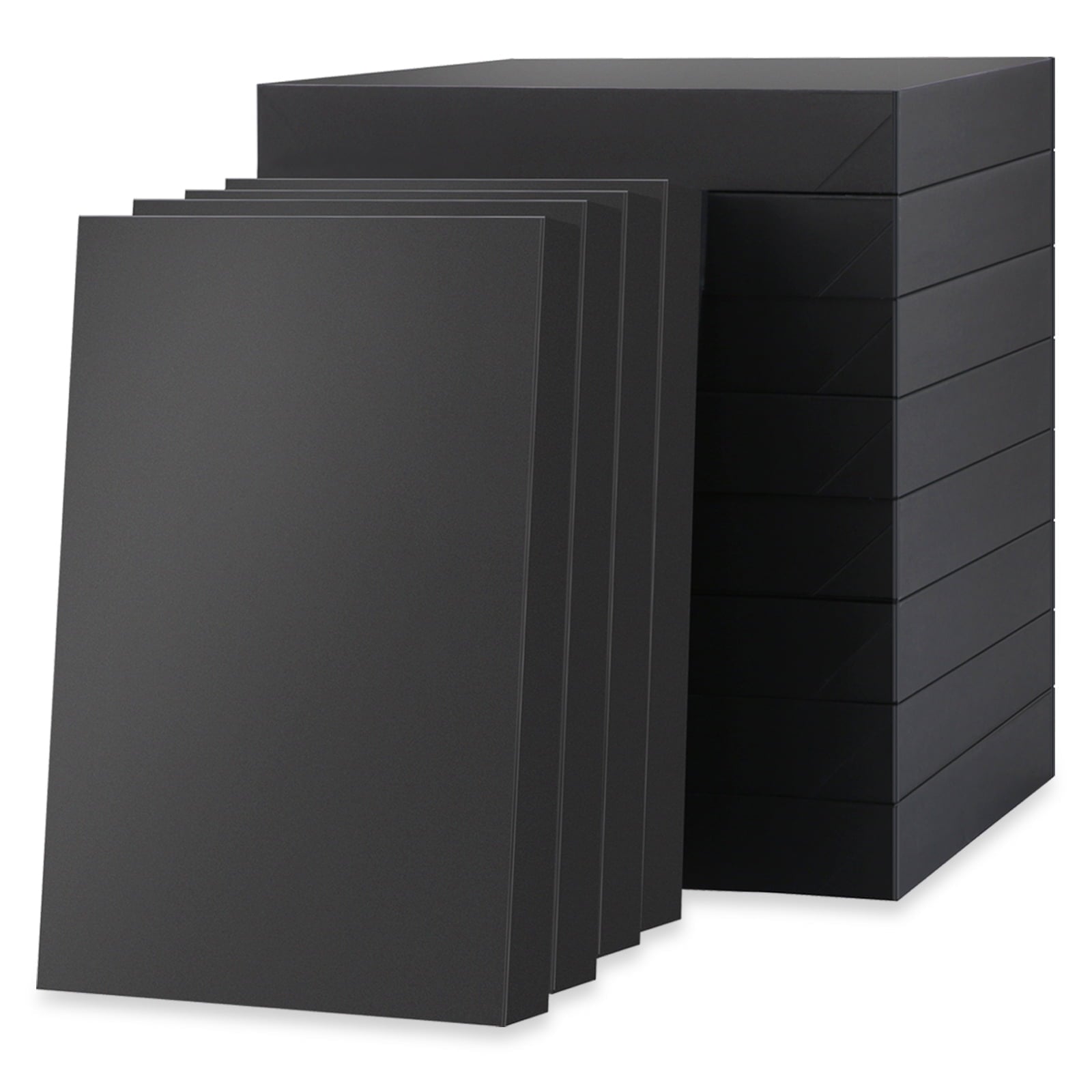 PKGSMART 12 Gift Boxes with Lids, 14.5x9.5x2 inches, Black Shirt Boxes for Wrapping
