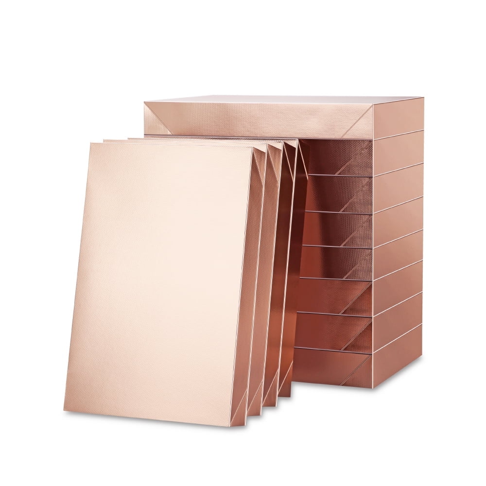 PKGSMART 12 Gift Boxes with Lids, 14.5x9.5x2 inches, Black Shirt Boxes for Wrapping