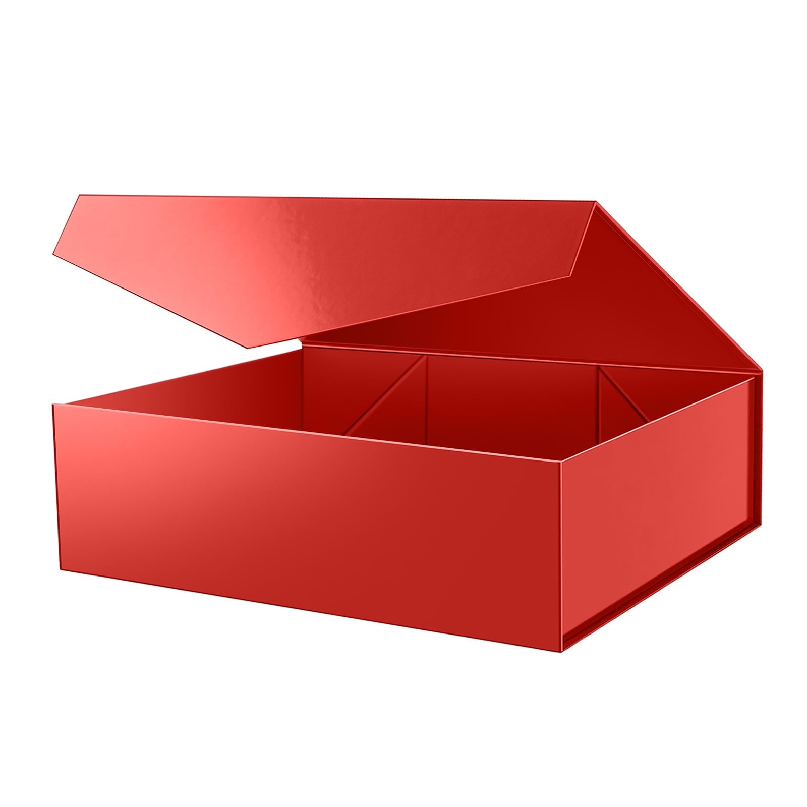 PKGSMART Extra Large Gift Box for Mother's Day, 16.3x14.2x5 inches, Red Magnetic Gift Box for Present