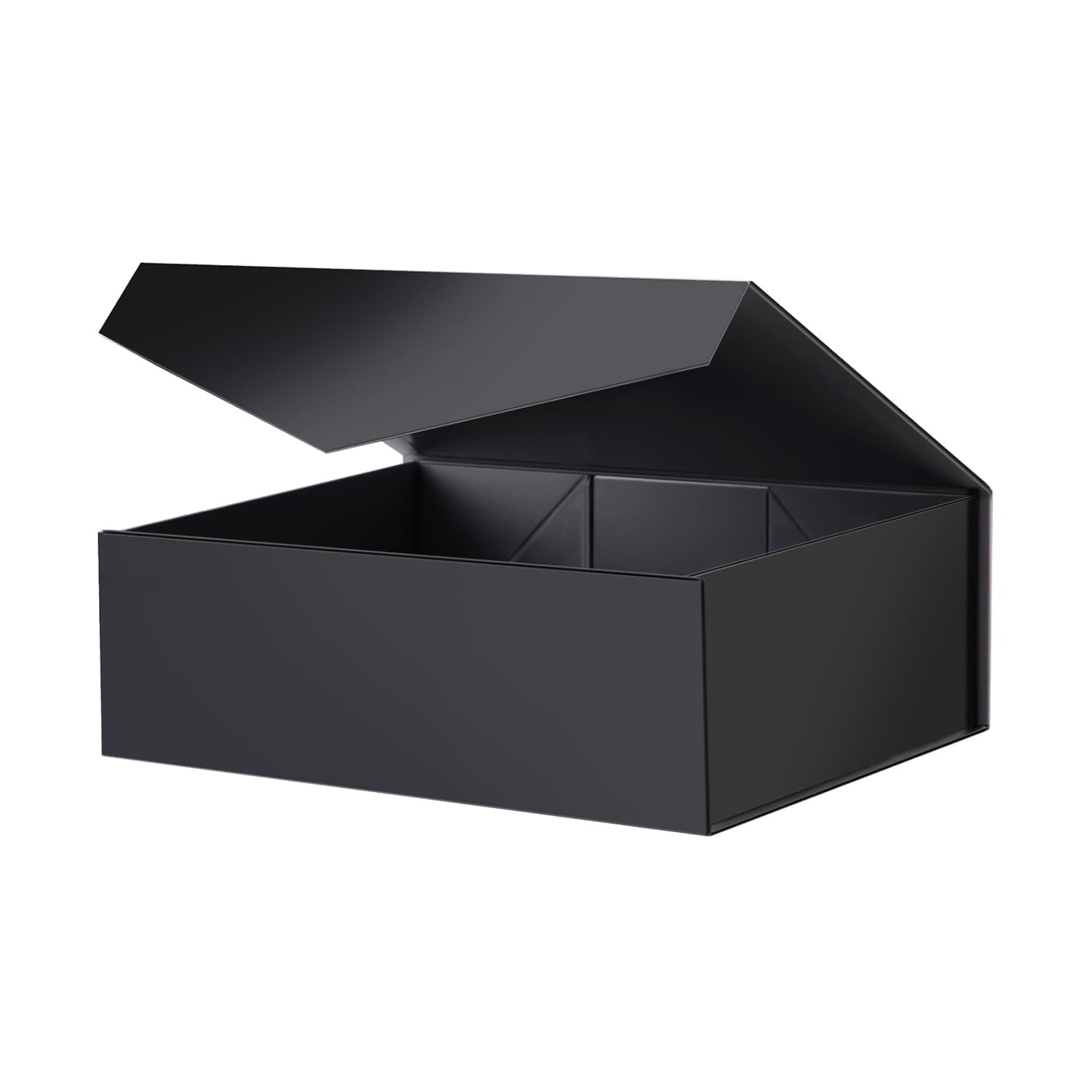 PKGSMART 5 Large Black Gift Boxes, Magnetic Gift Boxes with Lids for Wedding, 13.5x9x4.1 inches