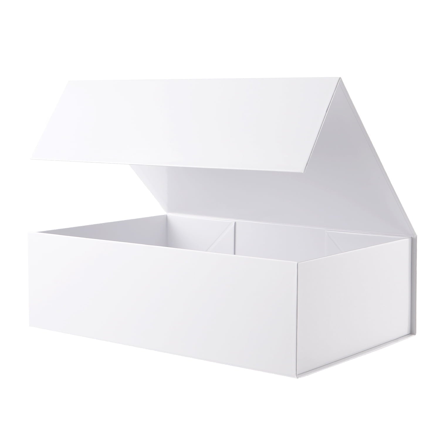 PKGSMART 5 Large Black Gift Boxes, Magnetic Gift Boxes with Lids for Wedding, 13.5x9x4.1 inches