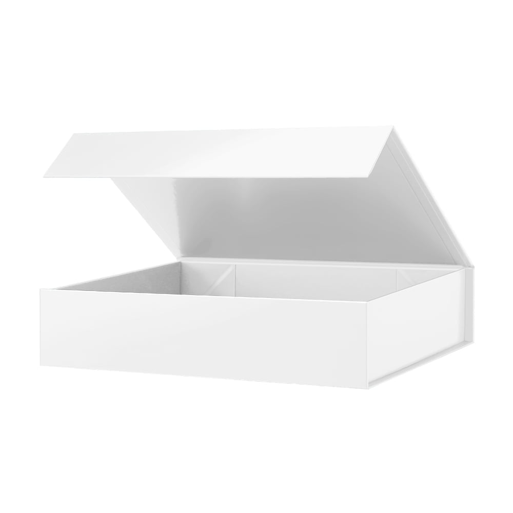 PKGSMART 5 Large Black Gift Boxes, Magnetic Gift Boxes with Lids for Wedding, 13.5x9x4.1 inches