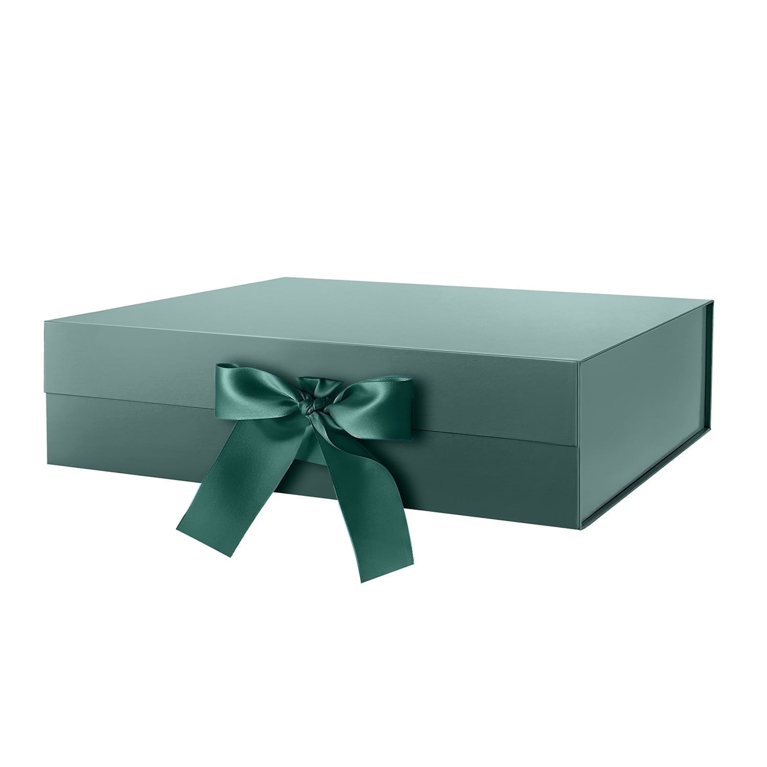 PKGSMART 3 Extra Large White Gift Boxes with Magnetic Lids and Ribbons for Gifts, 16.3x14.2x5 inches