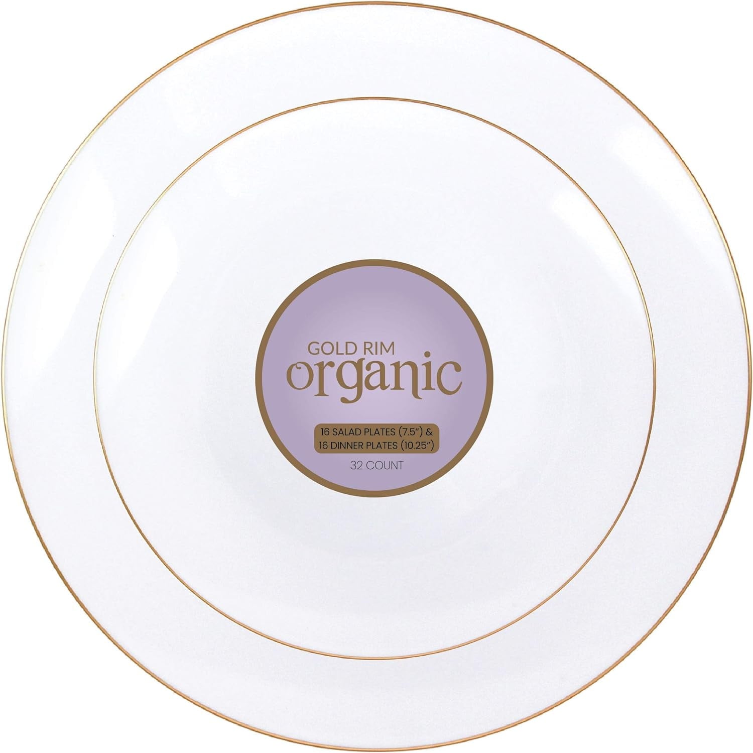 PLASTICPRO 64-piece Pink Hammered Plastic Plates Combo Set Disposable Elegant Plates for Party, 7'' & 10''