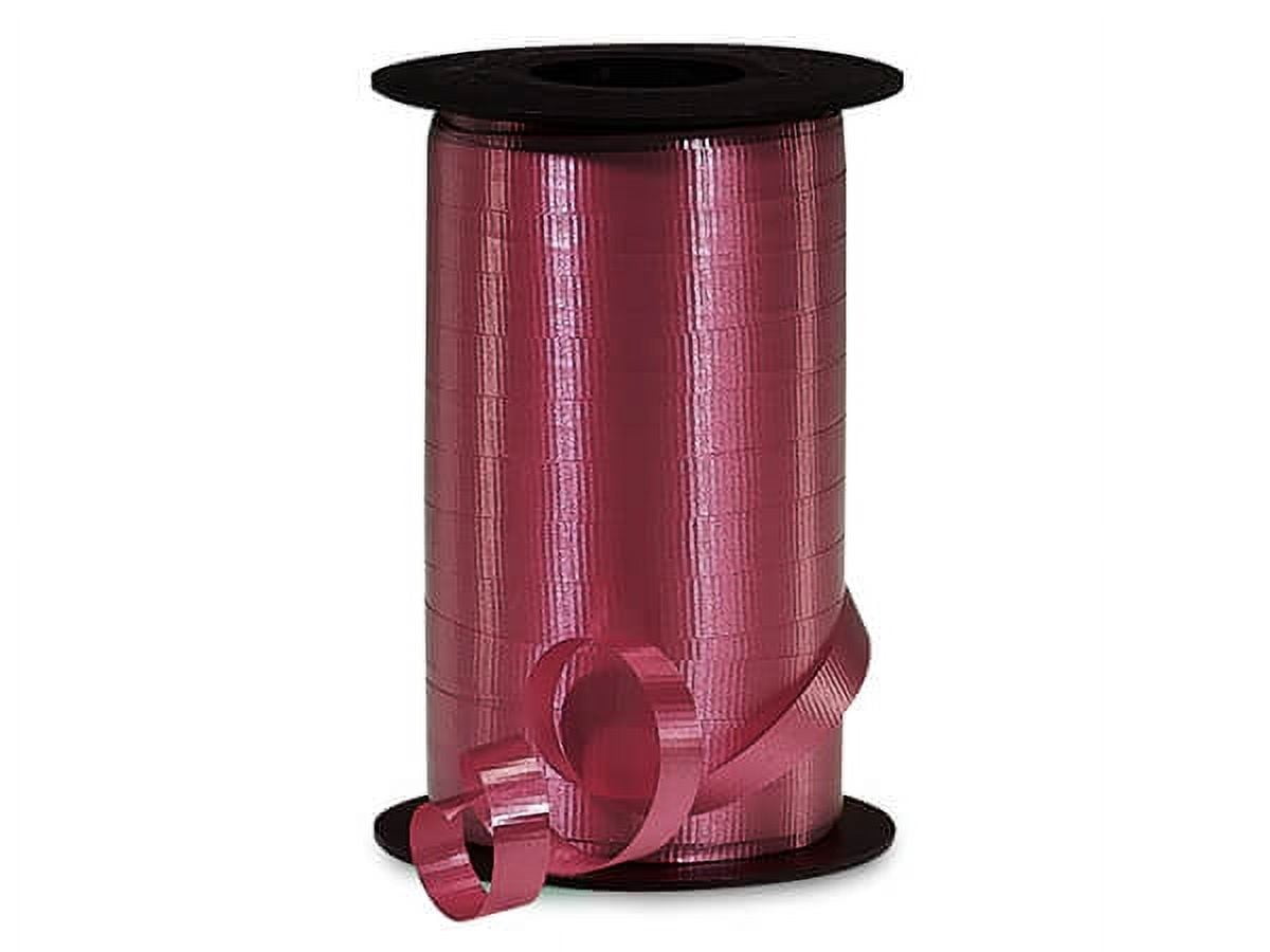 Pack of 1, Hot Red Curling Ribbon, 3/8"x250 Yards for Gift Wrapping, Balloons and Bows, Made in USA