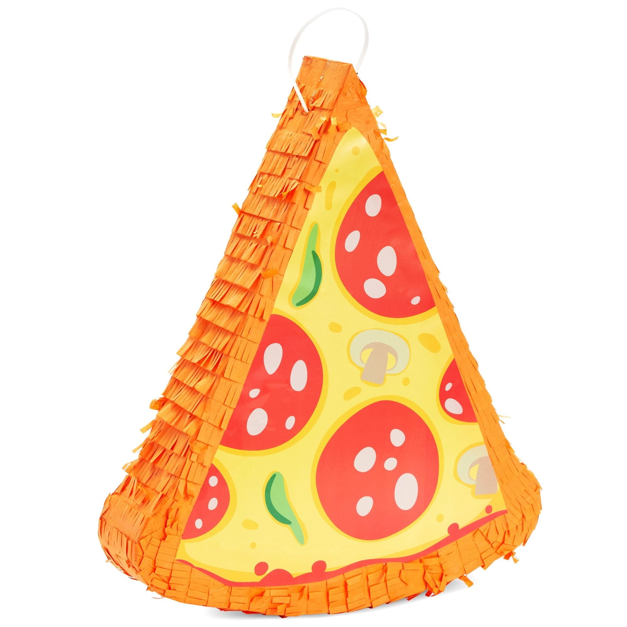 Pizza Pinata - Food Themed Birthday Party Decorations, Table Centerpiece (Small, 16.5 x 13.5 x 3 in), For Ages 3+