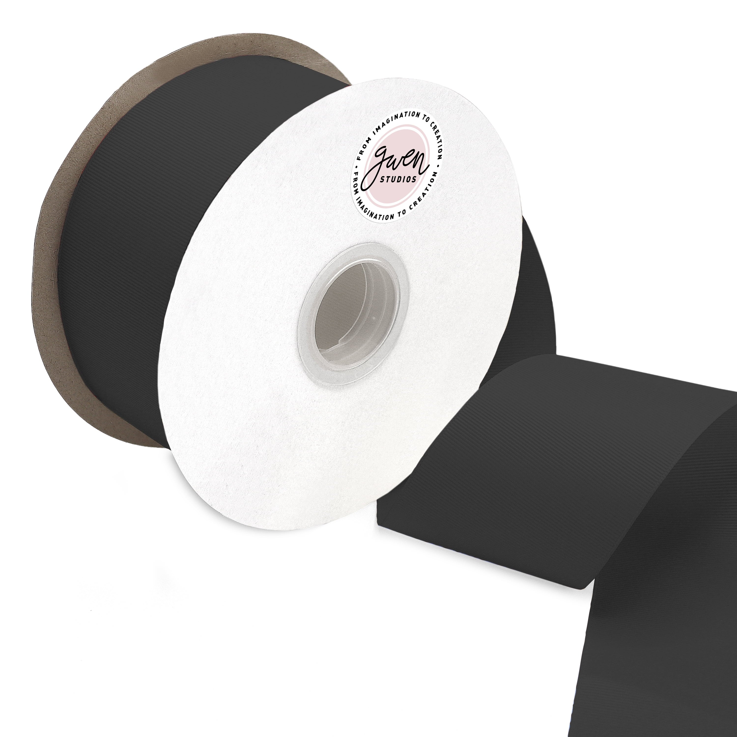 GWEN STUDIOS Grosgrain Pink Polyester Ribbon, 150' x 2.5"