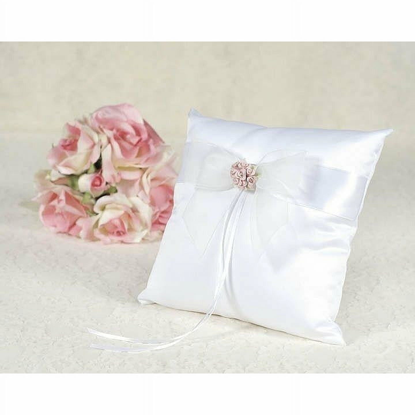 Porcelain Rose Bouquet Wedding Ring Bearer Pillow