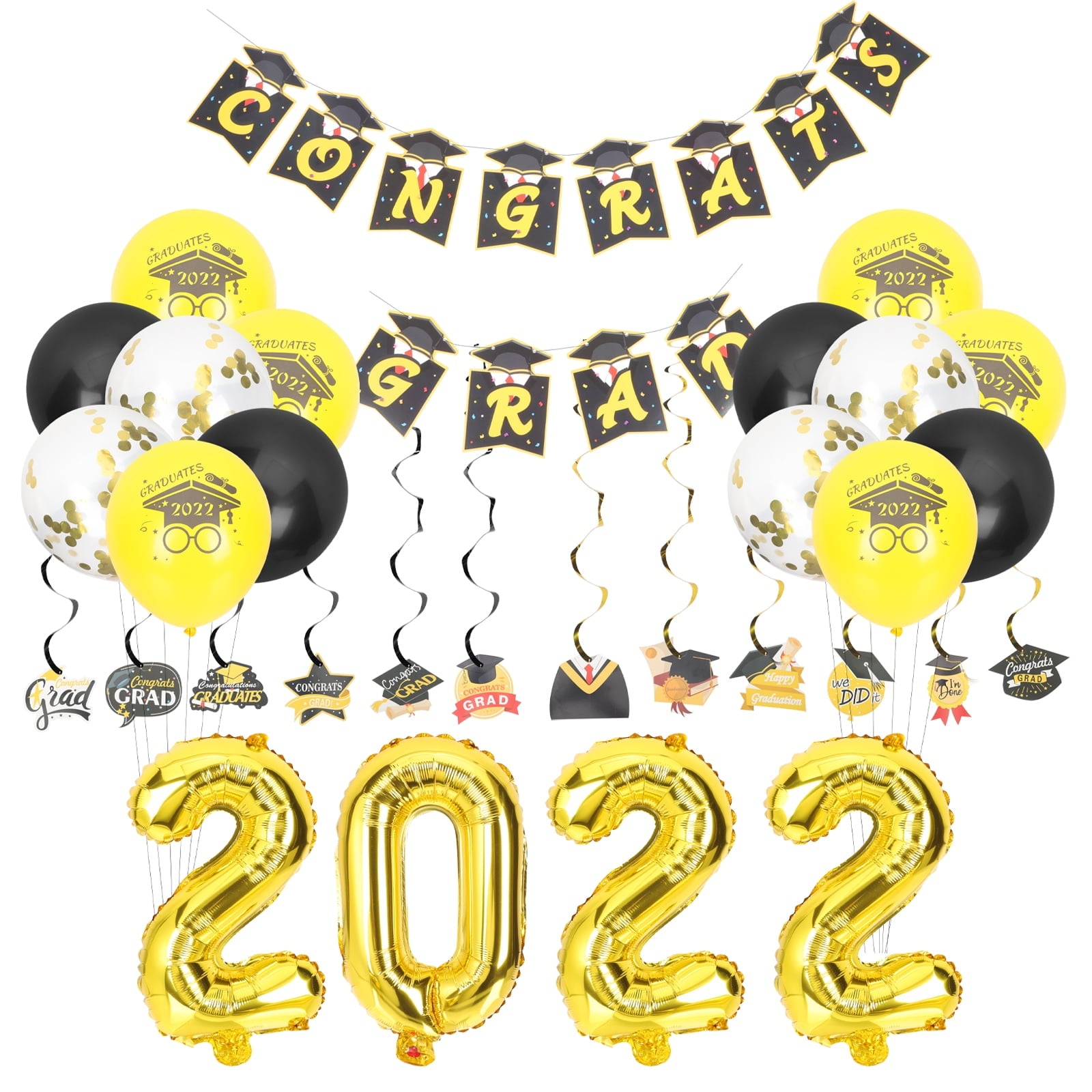 Prom Suit Suits Graduation Party Decorations Backdrop Alphabet Balloons 2022 Ceiling Letter Ornament Supplies