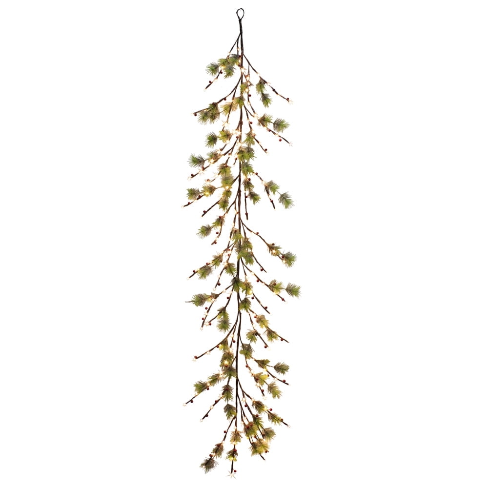 Puleo International 6 ft. Twig Garland with 160 Warm White LED Twinkle Lights