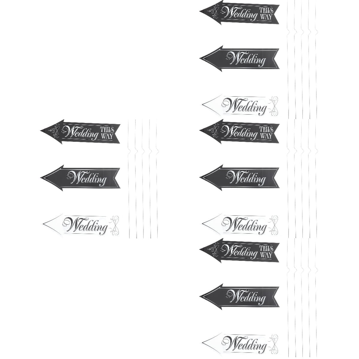 Raindrops 4 Sets Outdoor Wedding Signs DIY Yard Wedding Signs Outside Wedding Decor with Stakes