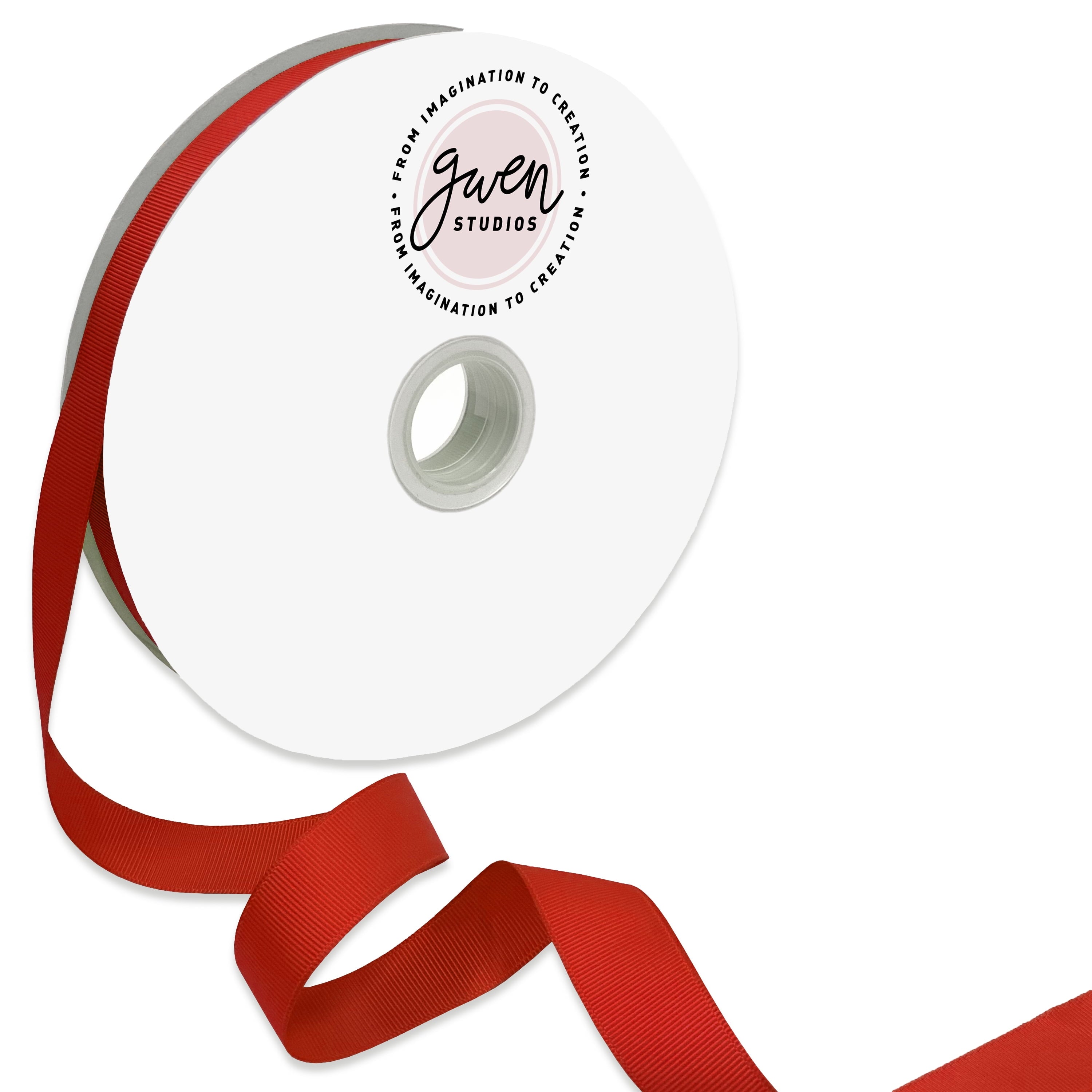 Red Grosgrain Ribbon for Crafts and Bows, 7/8" x 100 Yards by Gwen Studios