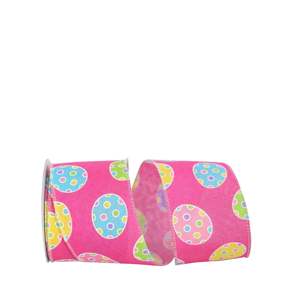 Reliant Ribbon Easter Pink Polyester Ribbon, 360" x 2.5"