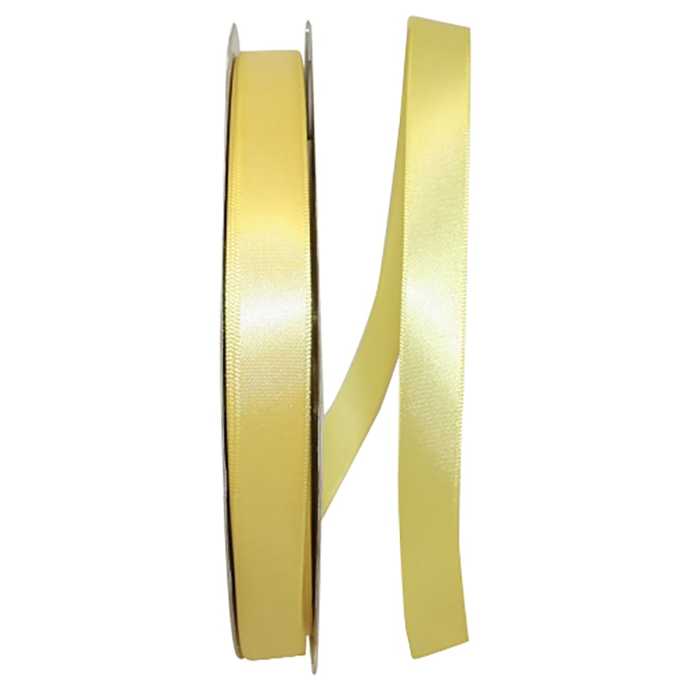 Reliant Ribbon Single Face Satin All Occasion Ivory Polyester Ribbon, 3600" x 0.62"