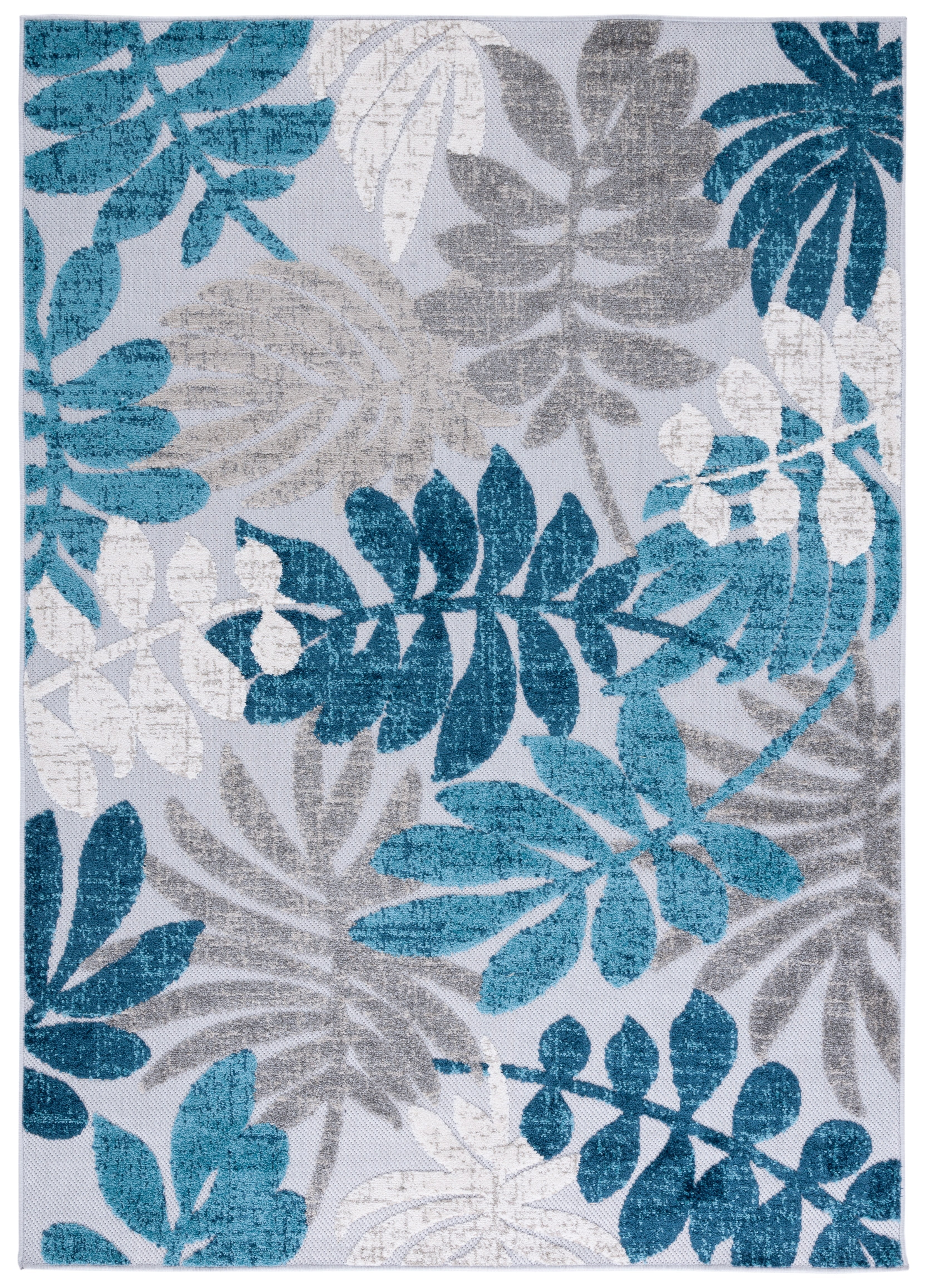 SAFAVIEH Cabana Elouise Botanical Indoor/Outdoor Runner Rug, Creme/Red, 2' x 18'