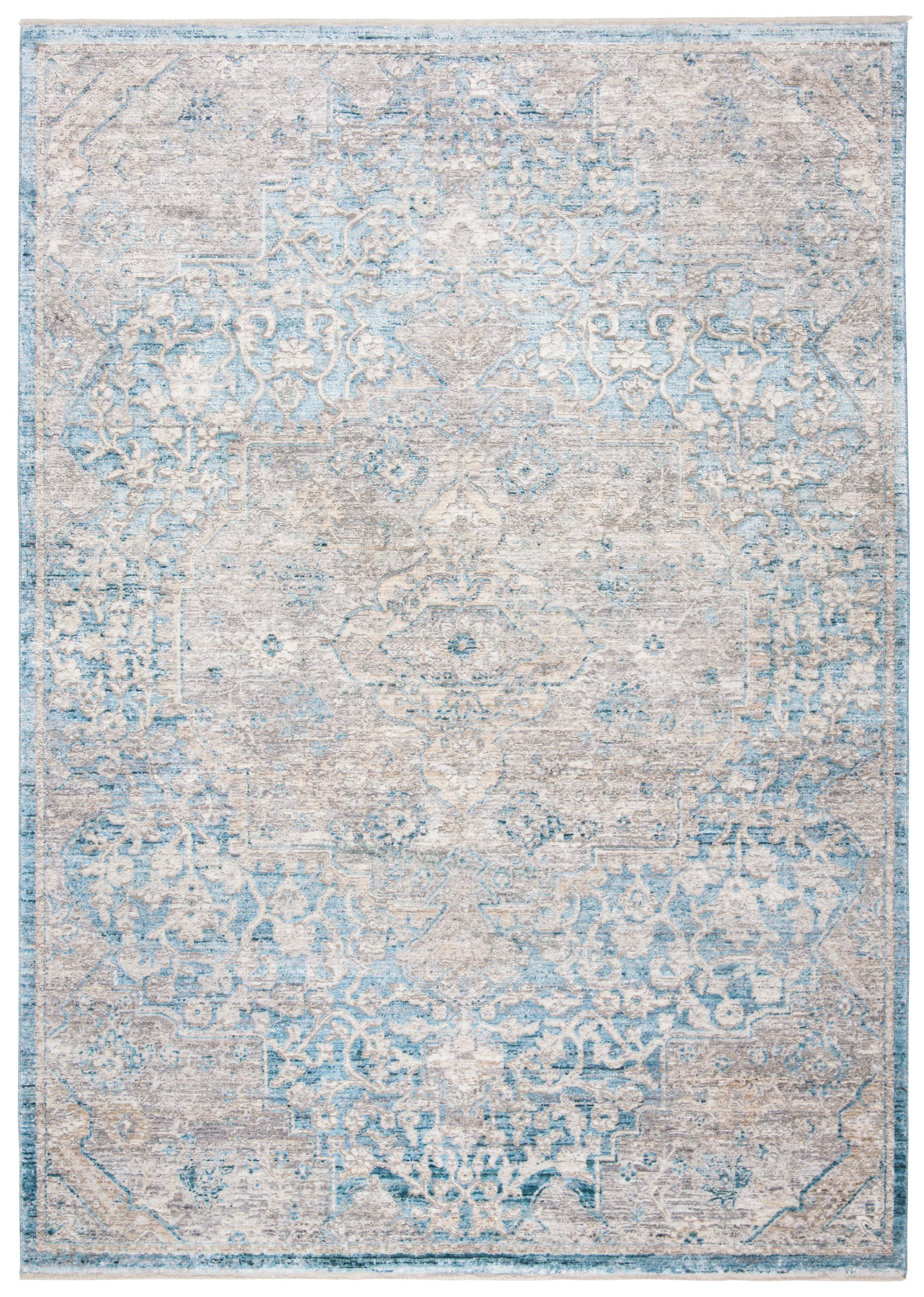 SAFAVIEH Dream Feride Floral Runner Rug, Blue/Grey, 2' x 8'