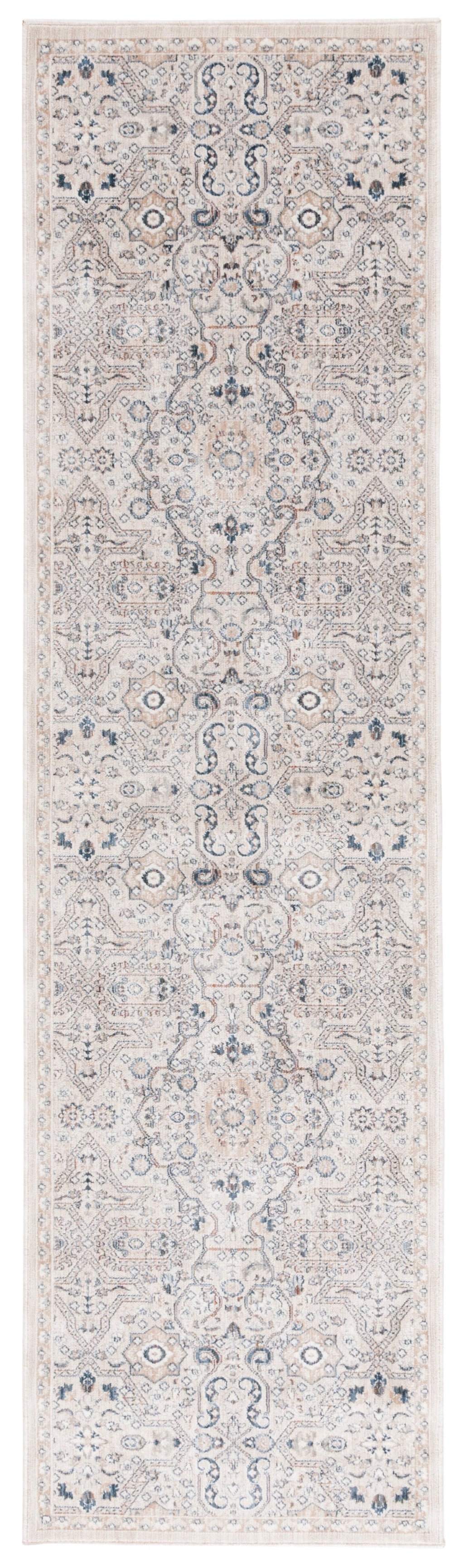 SAFAVIEH Sutton Aisling Oriental Runner Rug, Beige/Navy, 2'2" x 8'