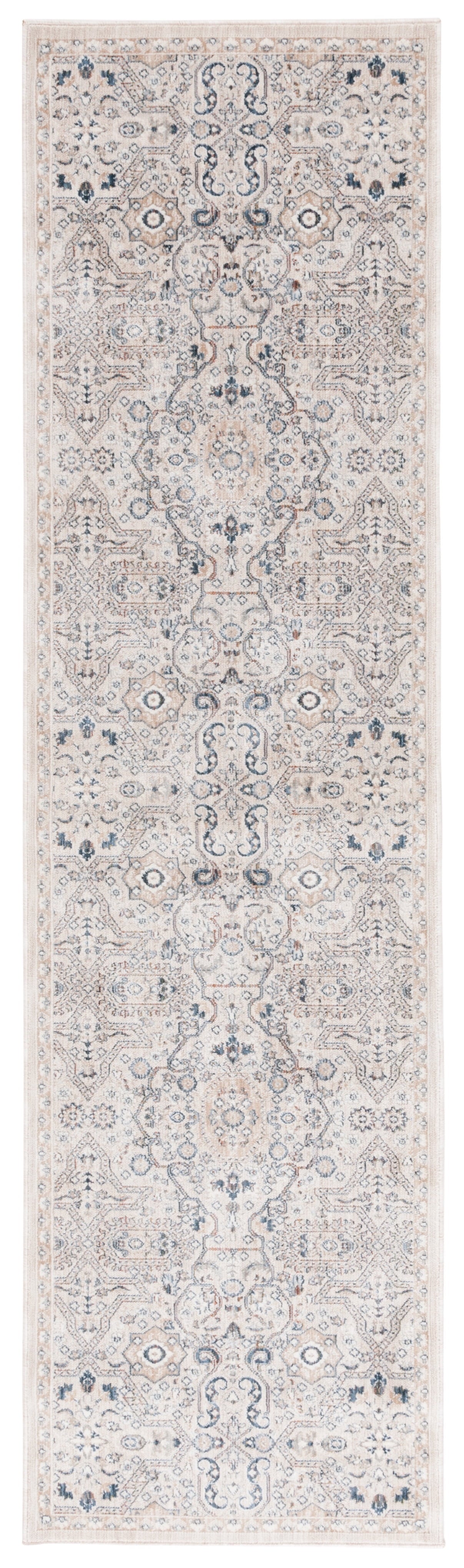 SAFAVIEH Sutton Aisling Oriental Runner Rug, Beige/Navy, 2'2" x 8'