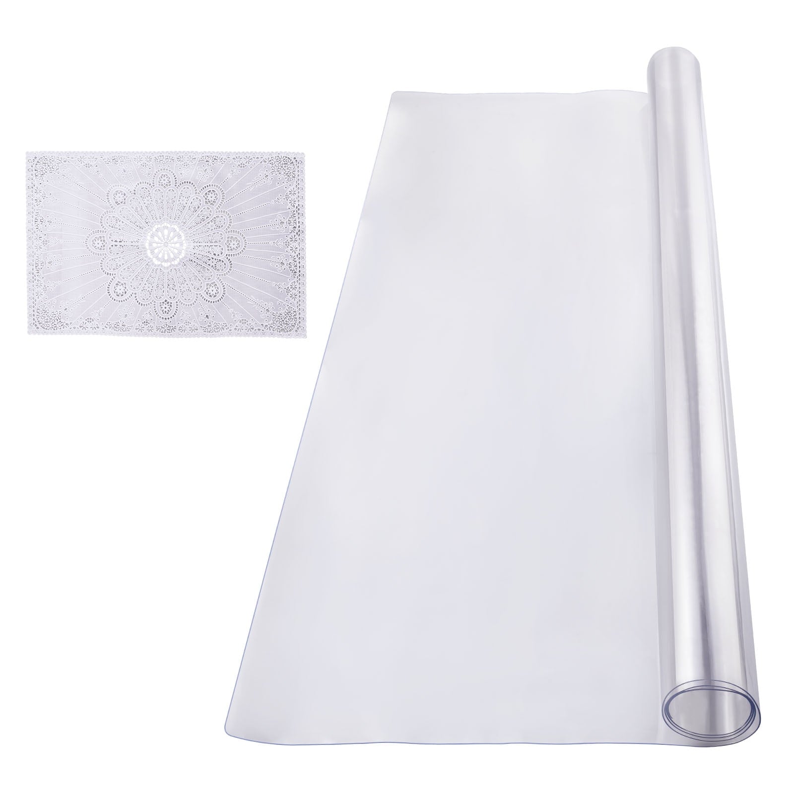 KFFKFF Frosted Desk Protector, 36x60 in, 1.5mm Thick, Rectangle, PVC, Water-Resistant & Simple to Clean, Ideal for Office, Dining, or Nightstand