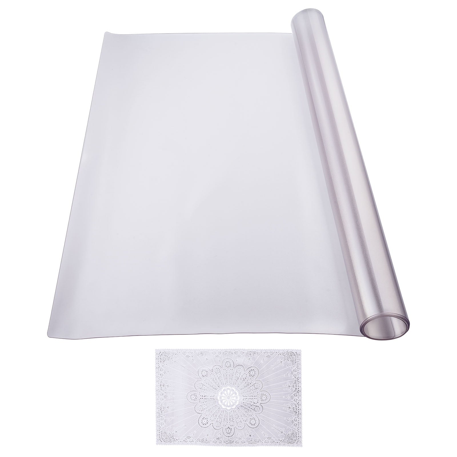KFFKFF Frosted Desk Protector, 36x60 in, 1.5mm Thick, Rectangle, PVC, Water-Resistant & Simple to Clean, Ideal for Office, Dining, or Nightstand